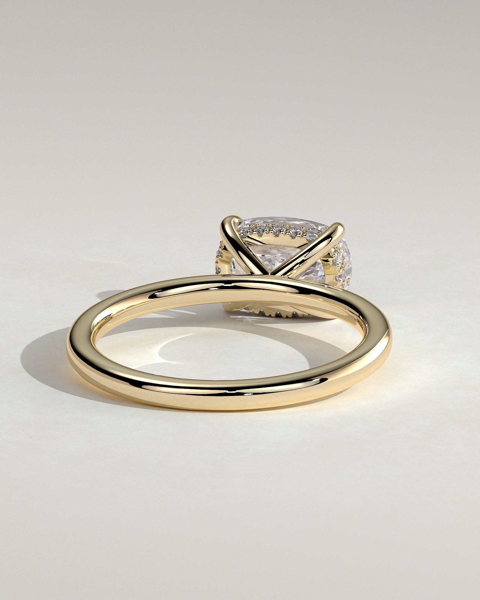 Round Halo, Pave & Split Shank Engagement Ring – 1.93 CT Lab Grown Diamond