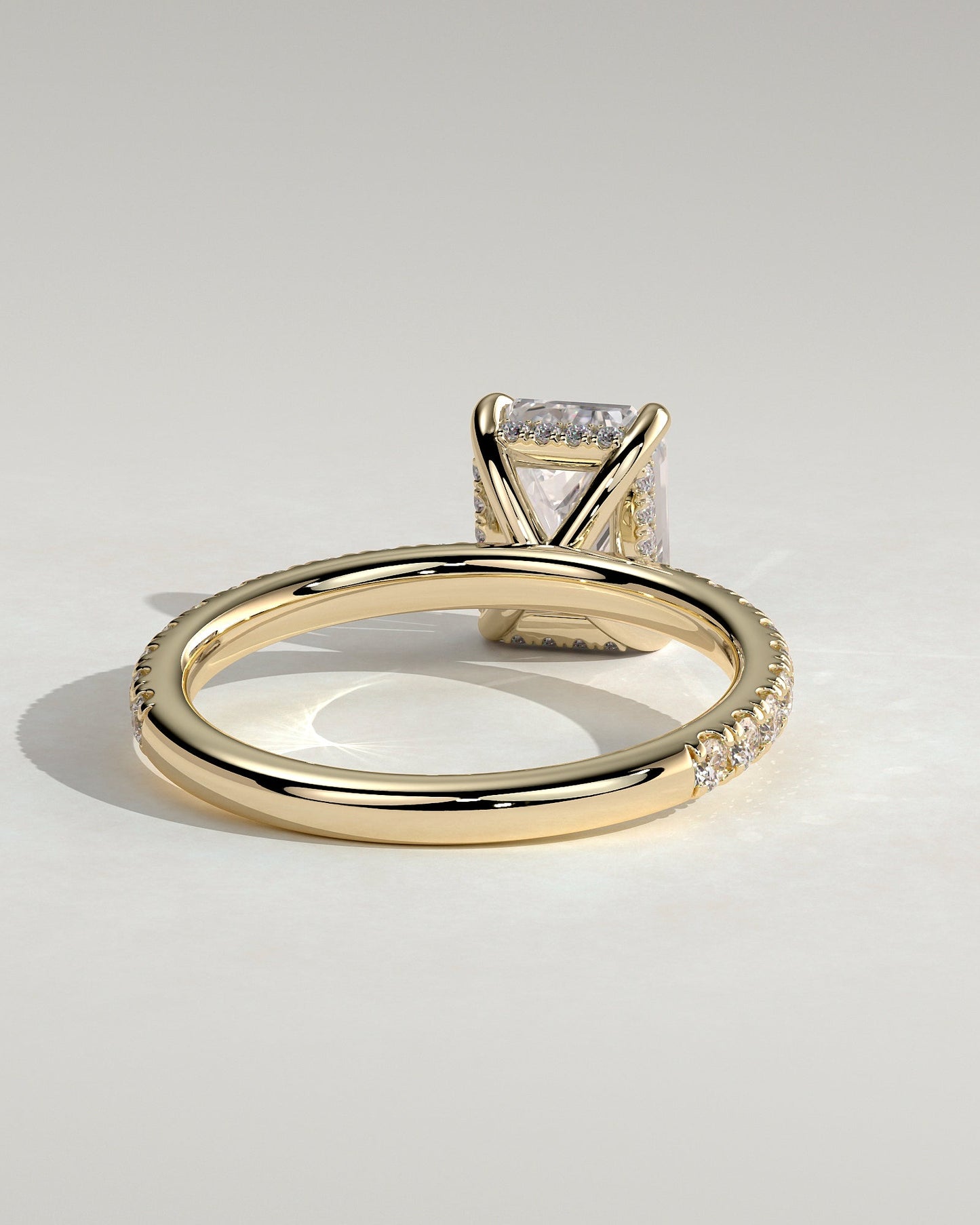 Round Halo, Pave & Split Shank Engagement Ring – 1.93 CT Lab Grown Diamond