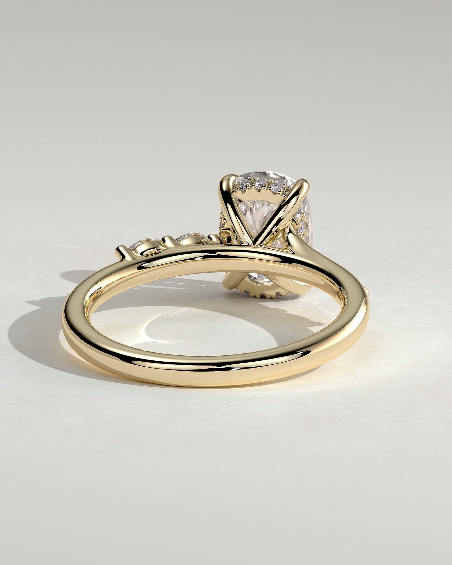 Round Halo, Pave & Split Shank Engagement Ring – 1.93 CT Lab Grown Diamond