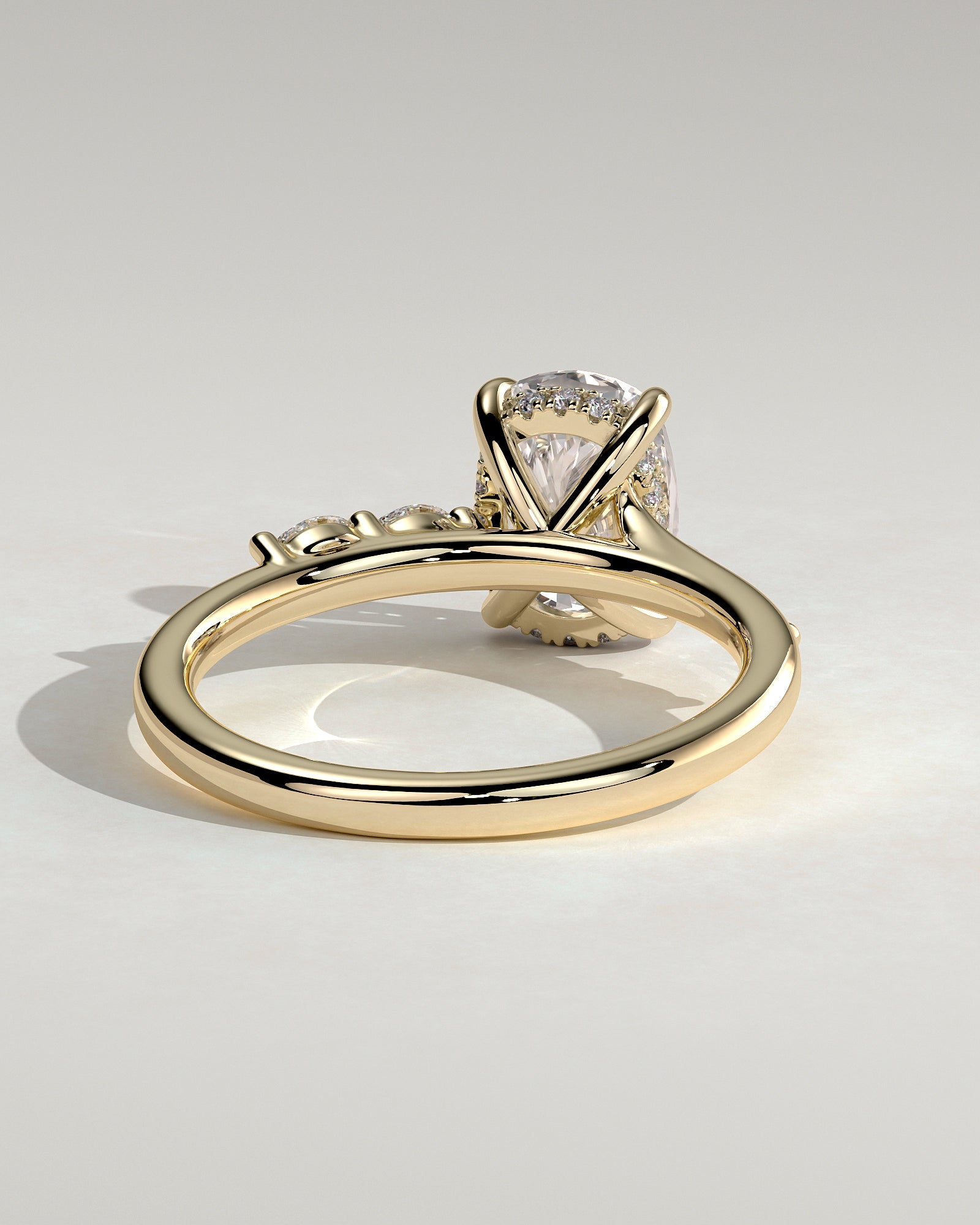 Round Halo, Pave & Split Shank Engagement Ring – 1.93 CT Lab Grown Diamond