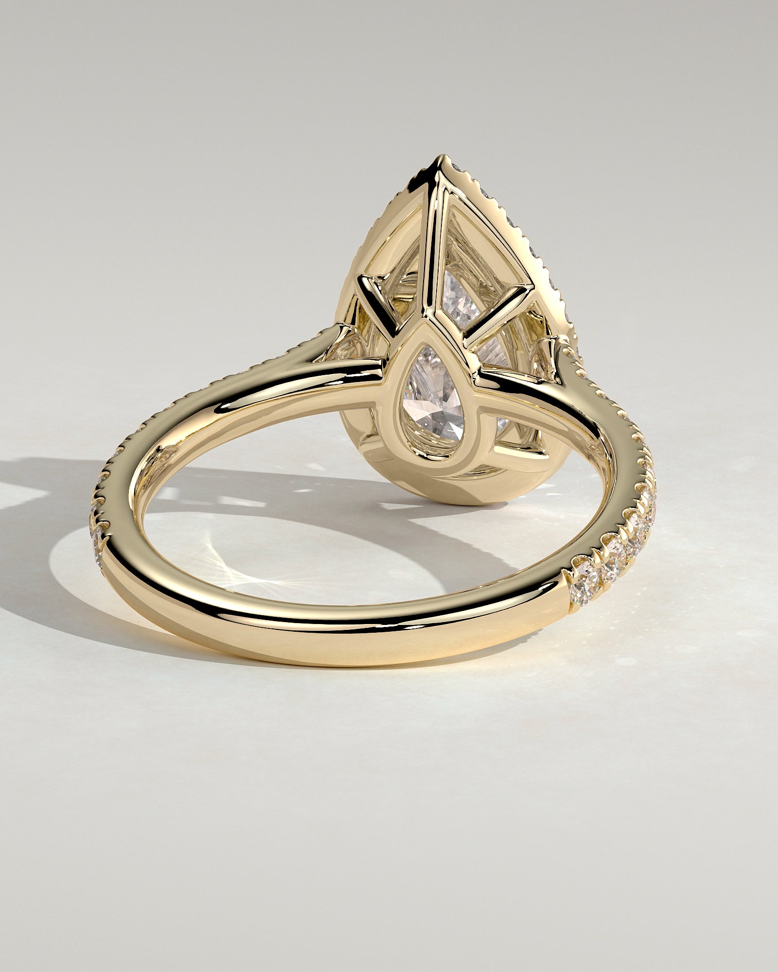 Round Halo, Pave & Split Shank Engagement Ring – 1.93 CT Lab Grown Diamond
