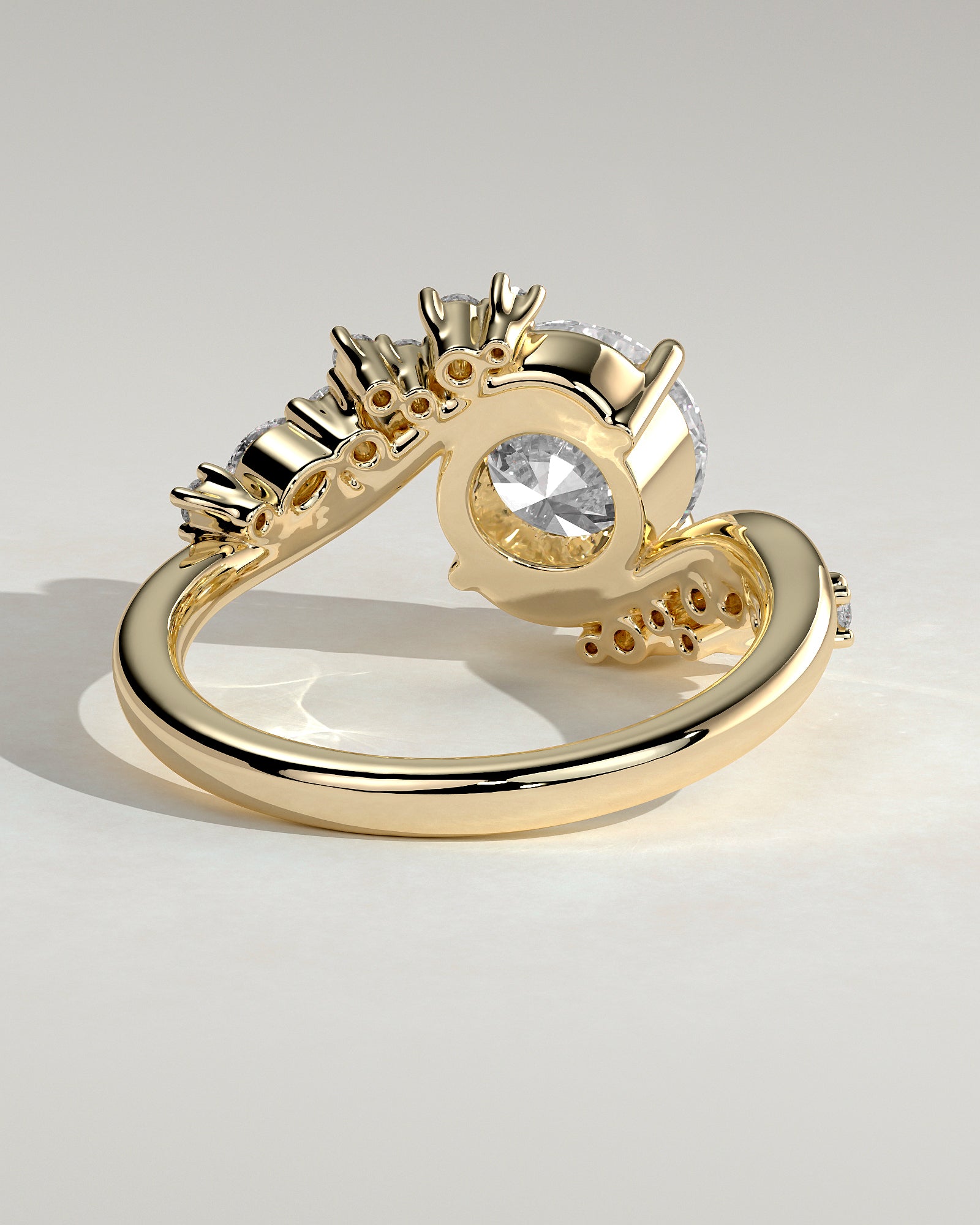 Round Halo, Pave & Split Shank Engagement Ring – 1.93 CT Lab Grown Diamond