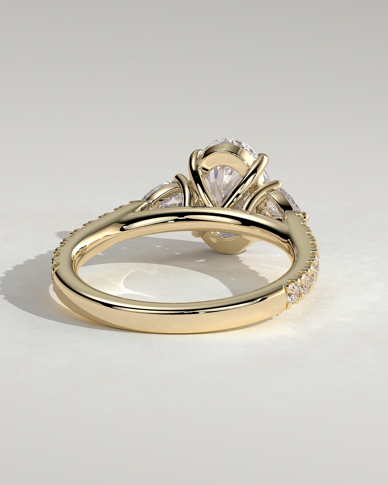 Round Halo, Pave & Split Shank Engagement Ring – 1.93 CT Lab Grown Diamond