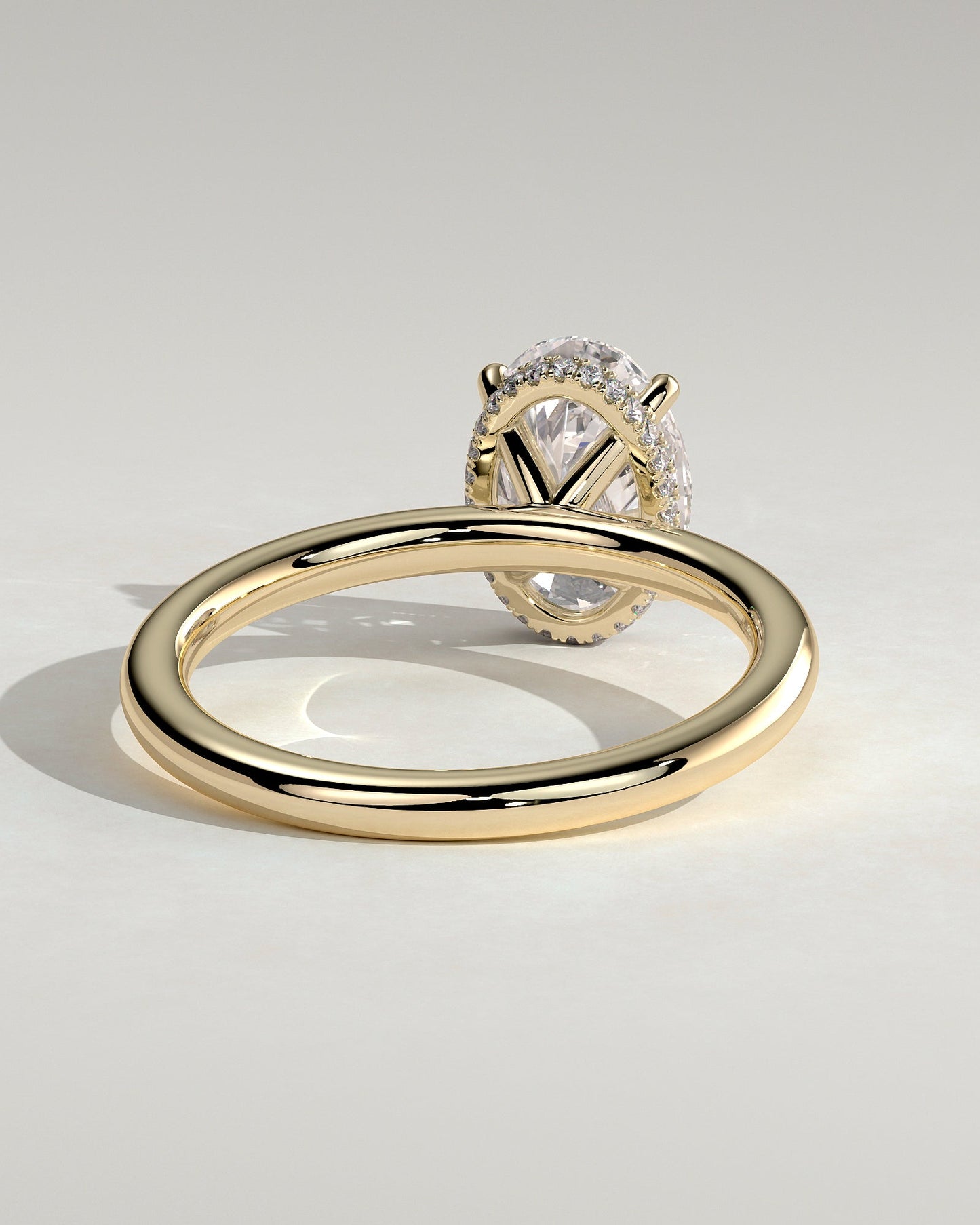 Round Halo, Pave & Split Shank Engagement Ring – 1.93 CT Lab Grown Diamond