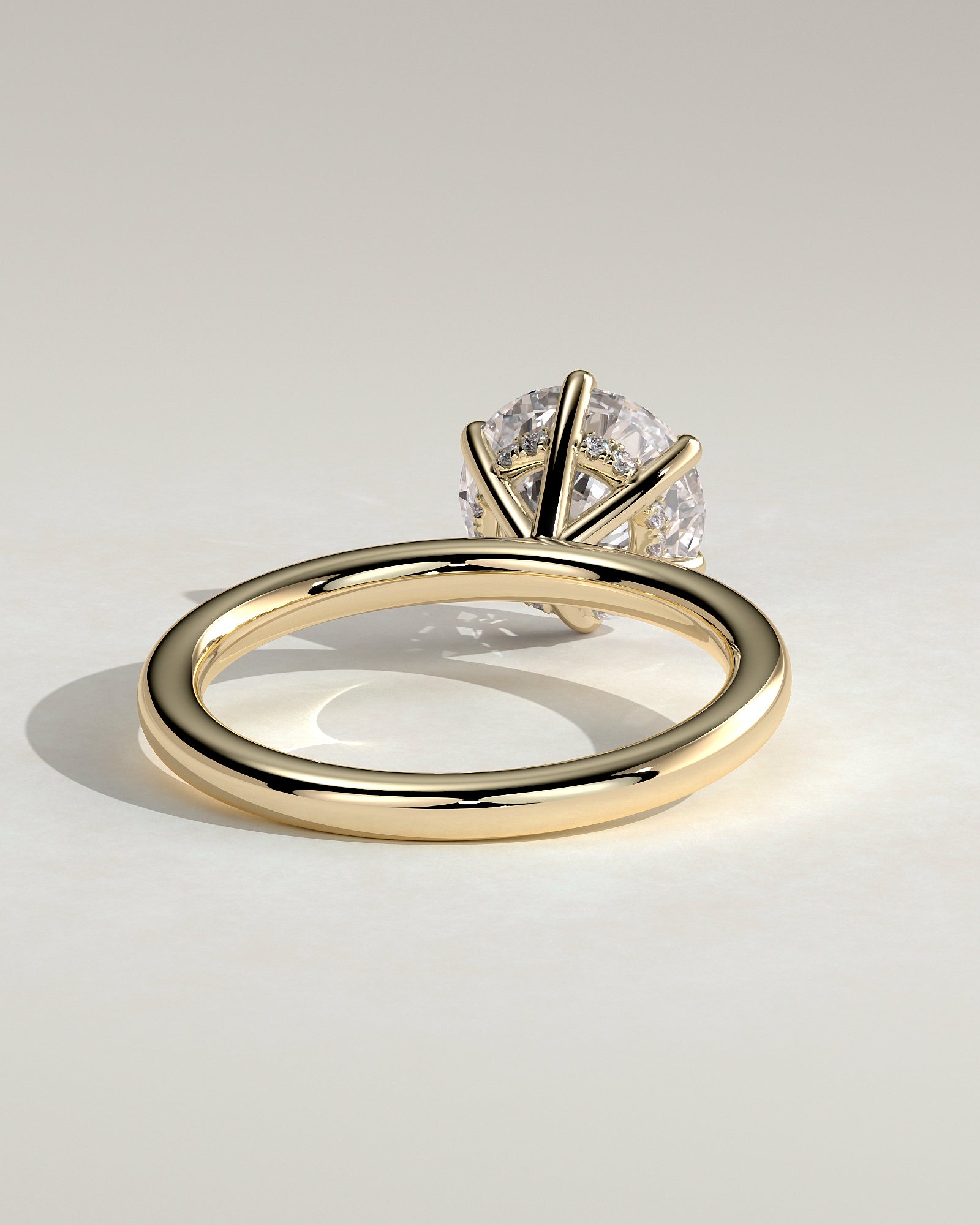 Round Halo, Pave & Split Shank Engagement Ring – 1.93 CT Lab Grown Diamond