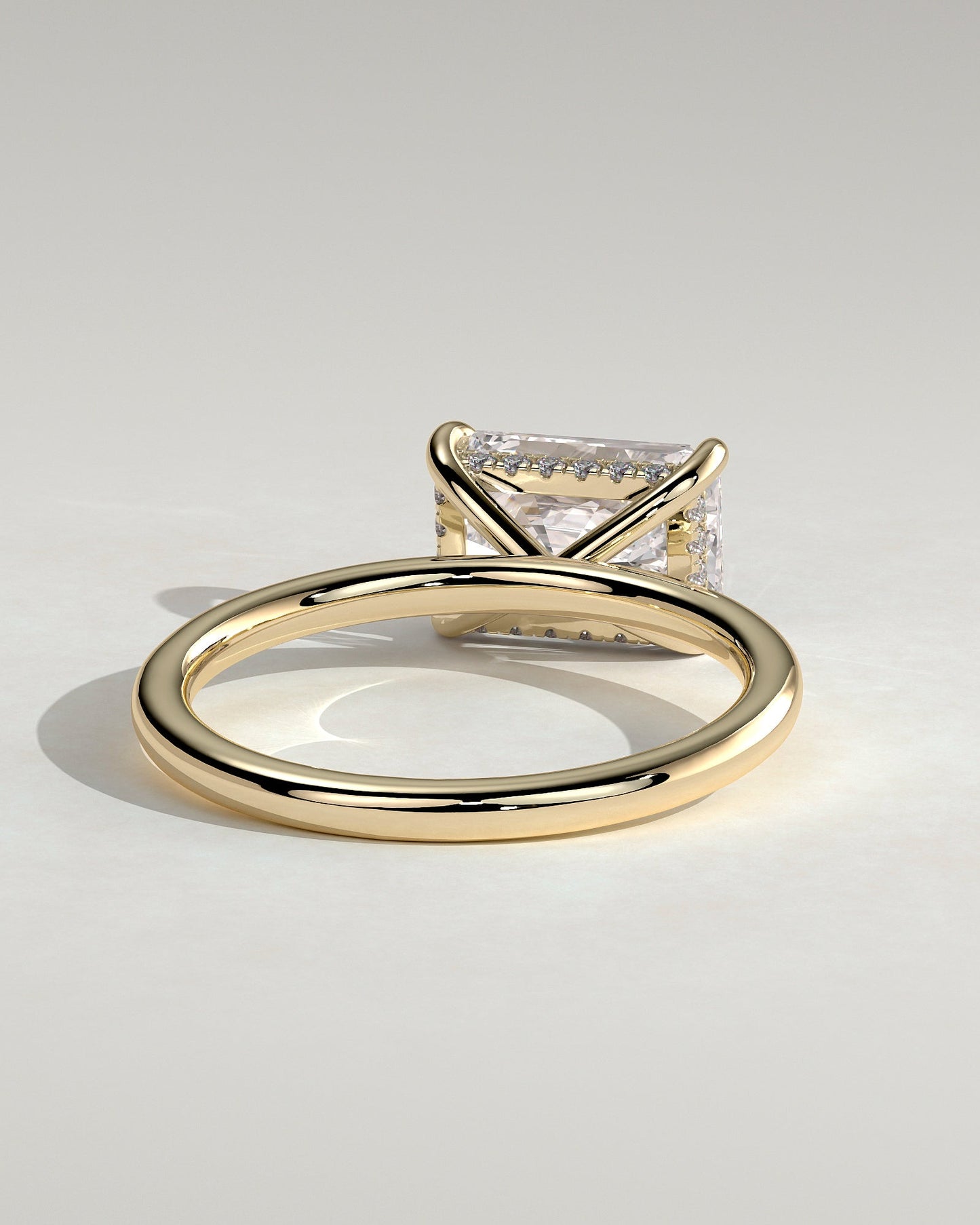 Round Halo, Pave & Split Shank Engagement Ring – 1.93 CT Lab Grown Diamond