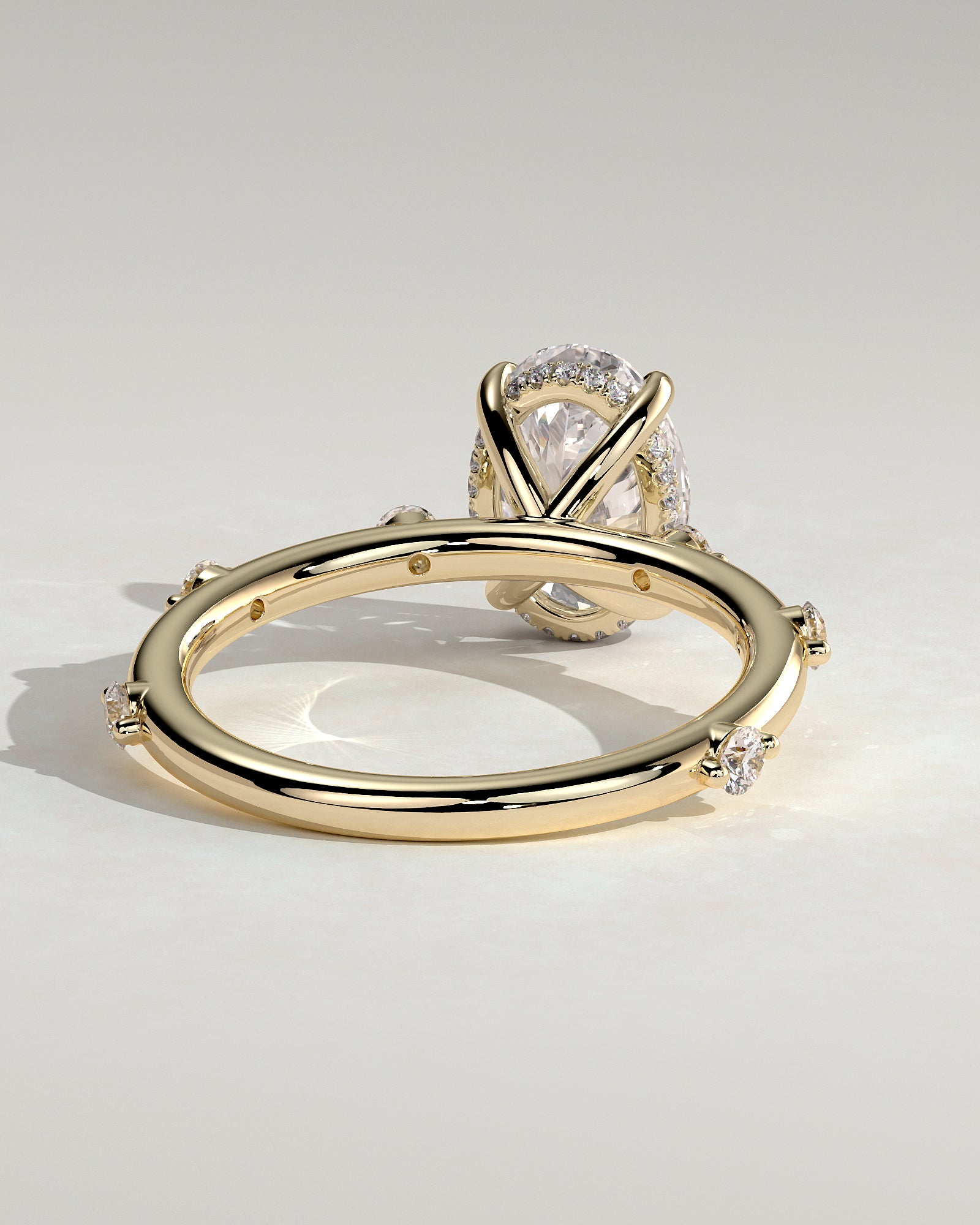 Round Halo, Pave & Split Shank Engagement Ring – 1.93 CT Lab Grown Diamond