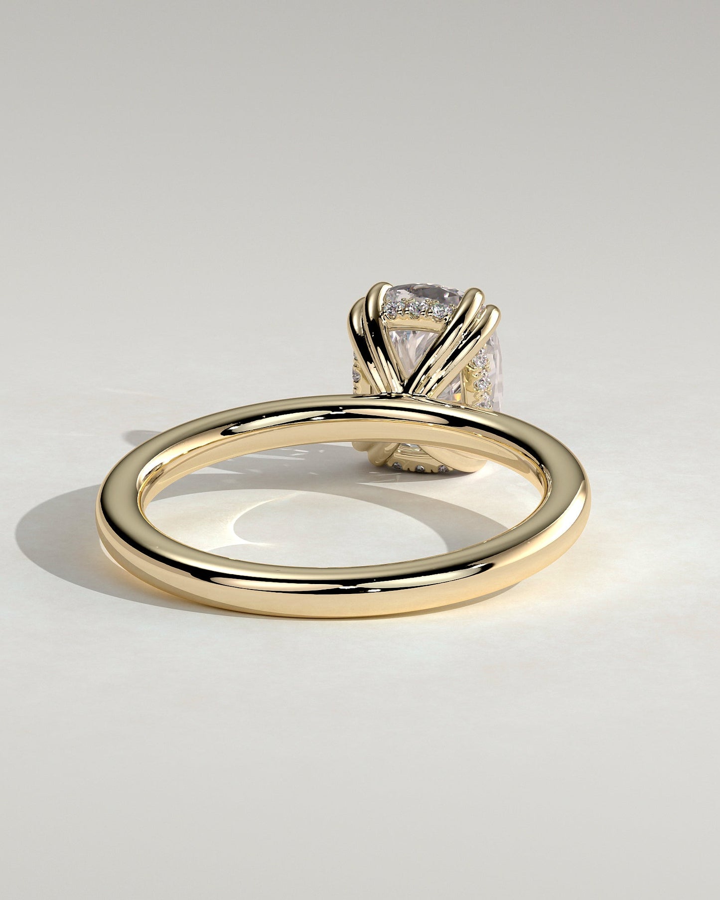 Round Halo, Pave & Split Shank Engagement Ring – 1.93 CT Lab Grown Diamond