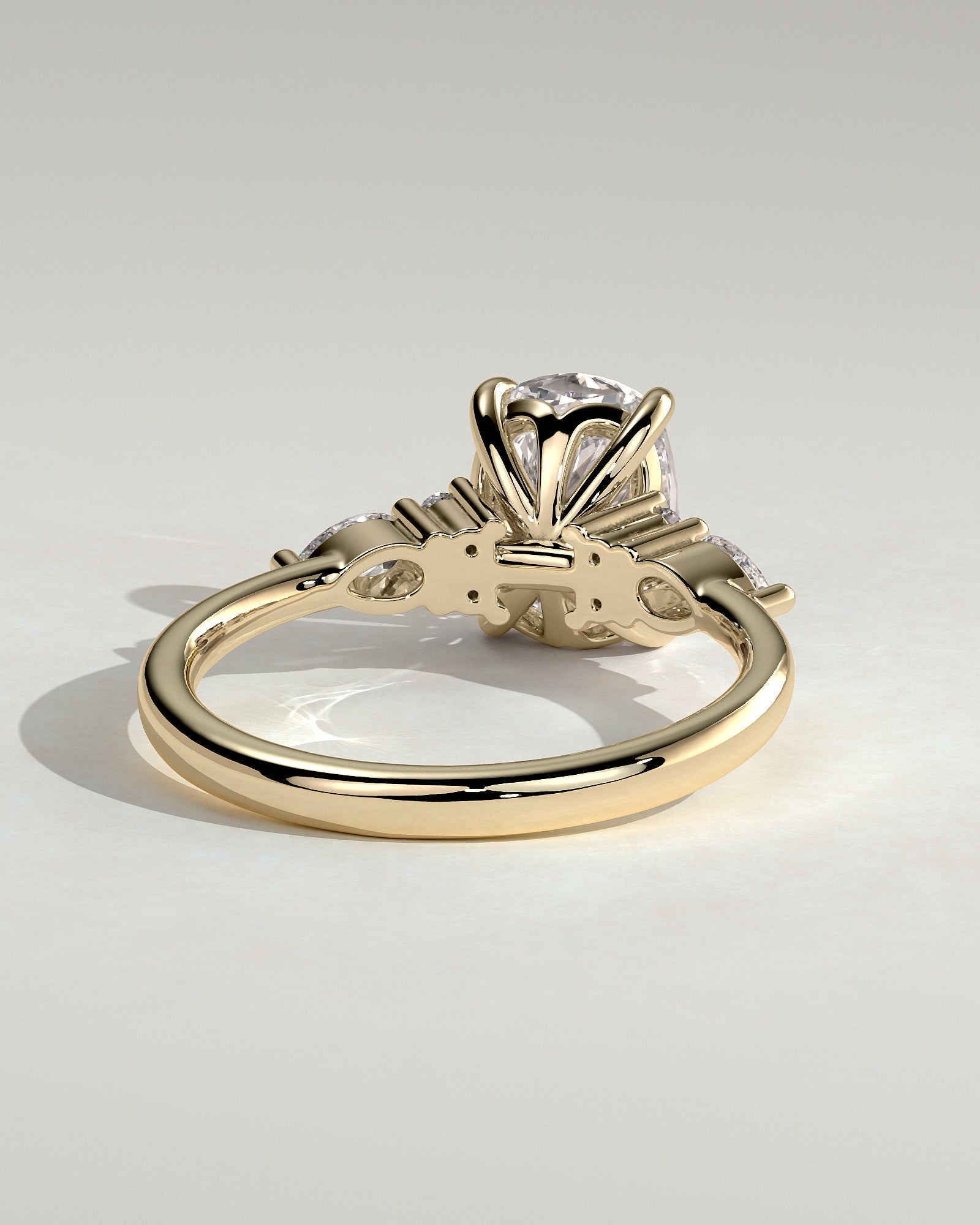 Round Halo, Pave & Split Shank Engagement Ring – 1.93 CT Lab Grown Diamond