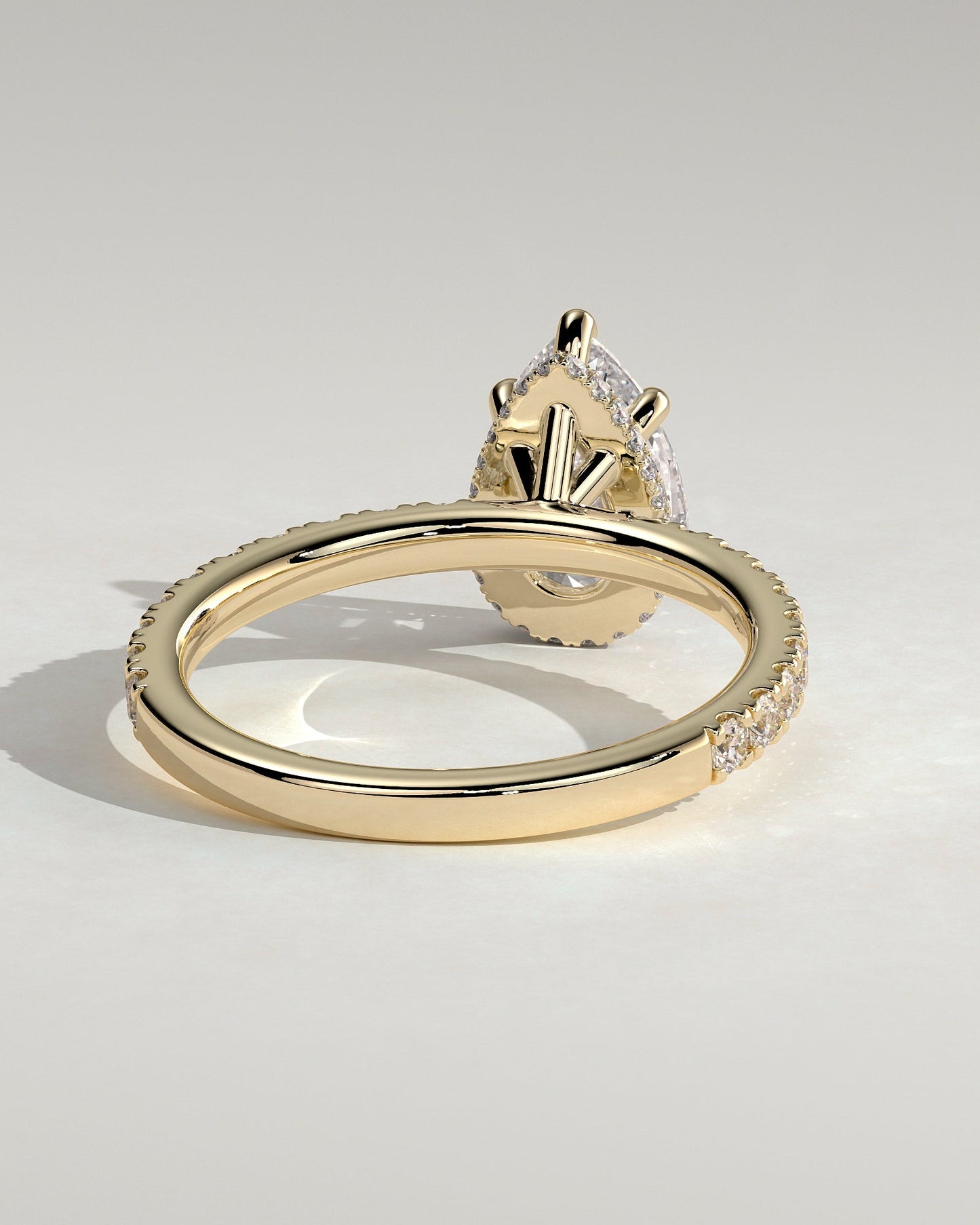 Round Halo, Pave & Split Shank Engagement Ring – 1.93 CT Lab Grown Diamond