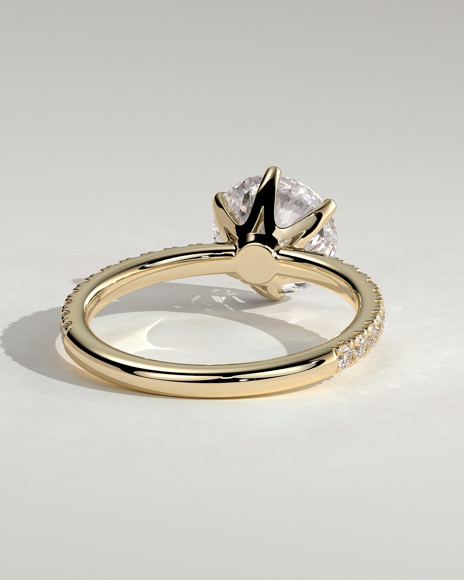 Round Halo, Pave & Split Shank Engagement Ring – 1.93 CT Lab Grown Diamond