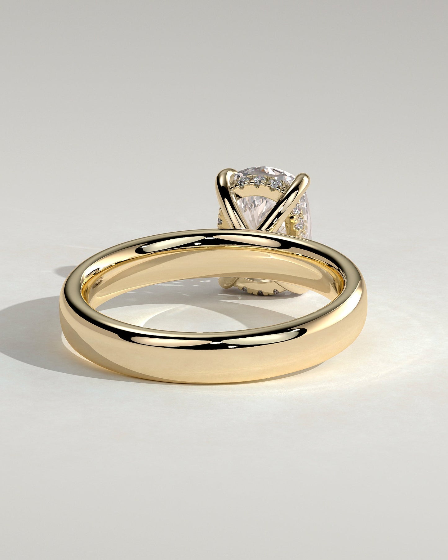 Round Halo, Pave & Split Shank Engagement Ring – 1.93 CT Lab Grown Diamond