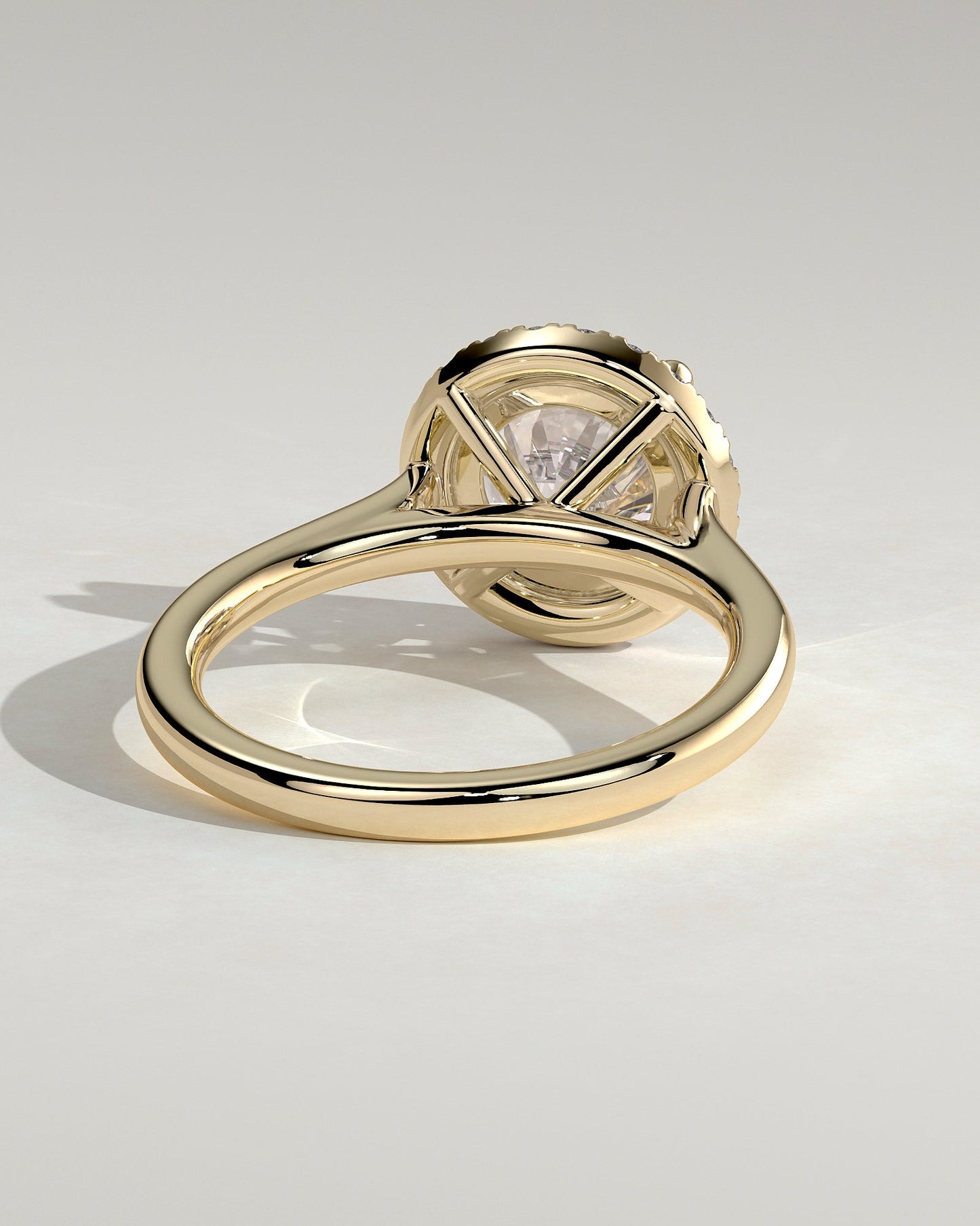 Round Halo, Pave & Split Shank Engagement Ring – 1.93 CT Lab Grown Diamond