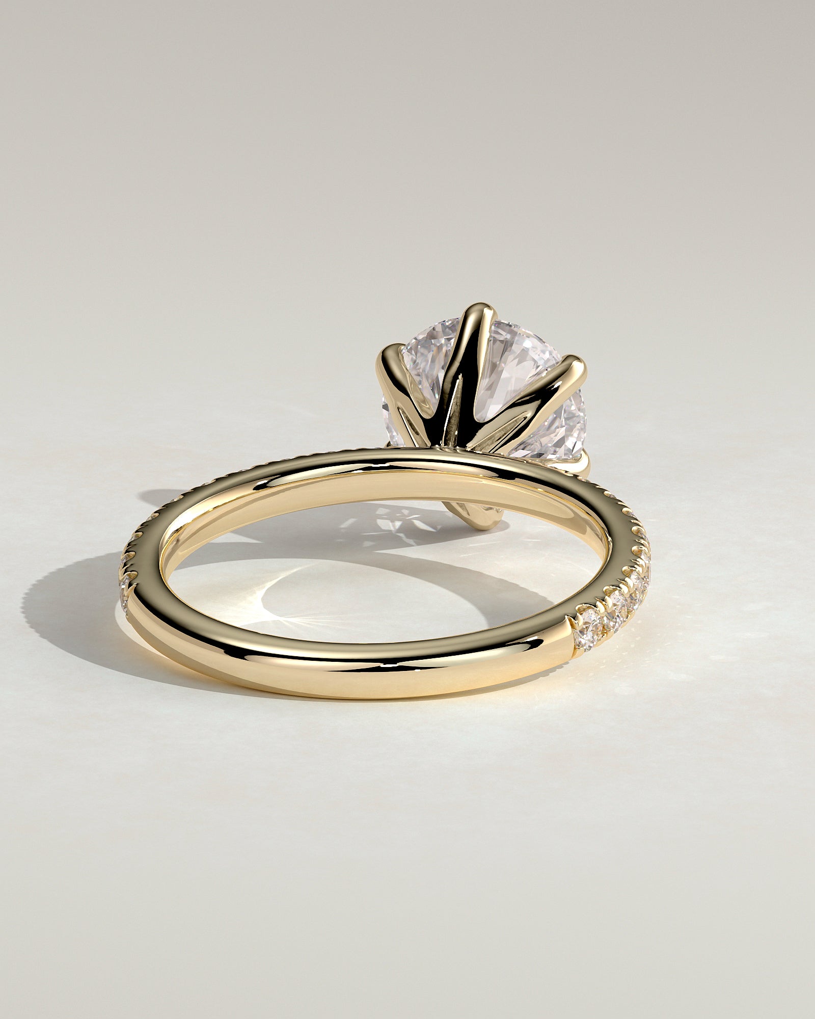 Round Halo, Pave & Split Shank Engagement Ring – 1.93 CT Lab Grown Diamond