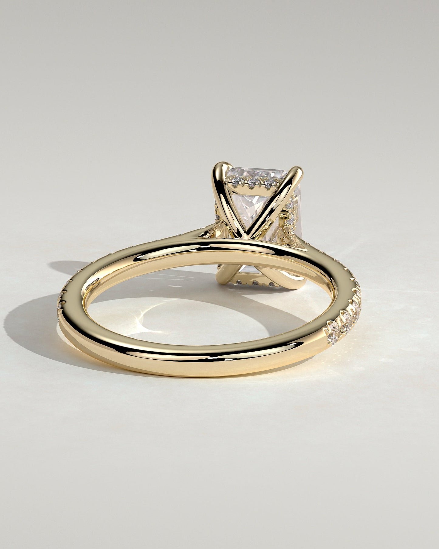 Round Halo, Pave & Split Shank Engagement Ring – 1.93 CT Lab Grown Diamond