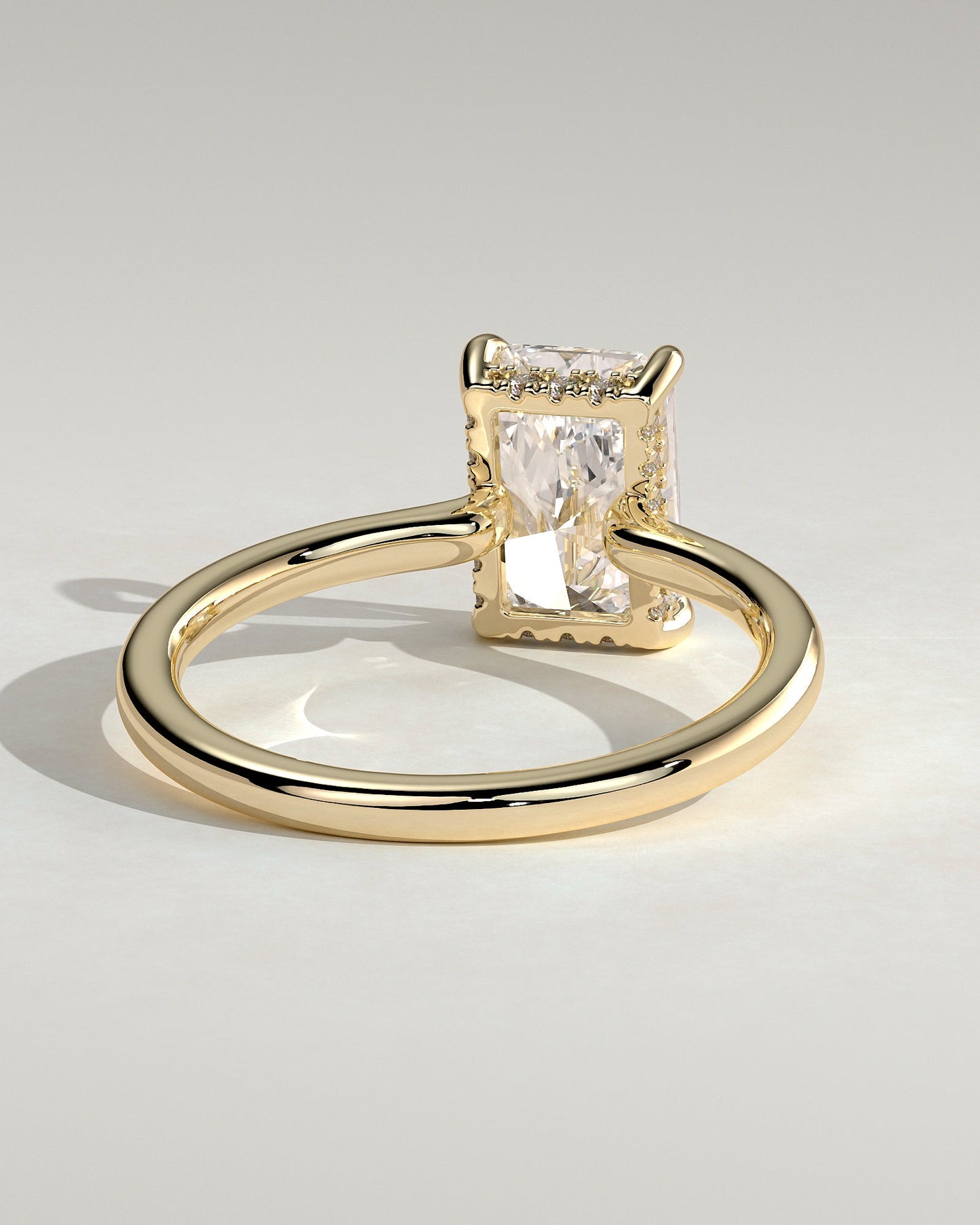 Round Halo, Pave & Split Shank Engagement Ring – 1.93 CT Lab Grown Diamond