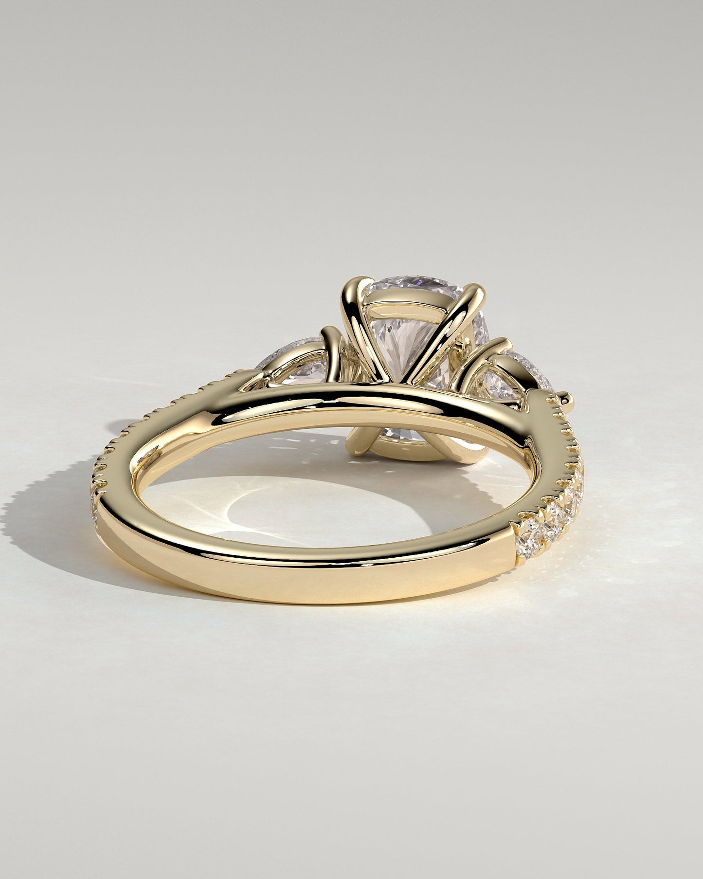 Round Halo, Pave & Split Shank Engagement Ring – 1.93 CT Lab Grown Diamond