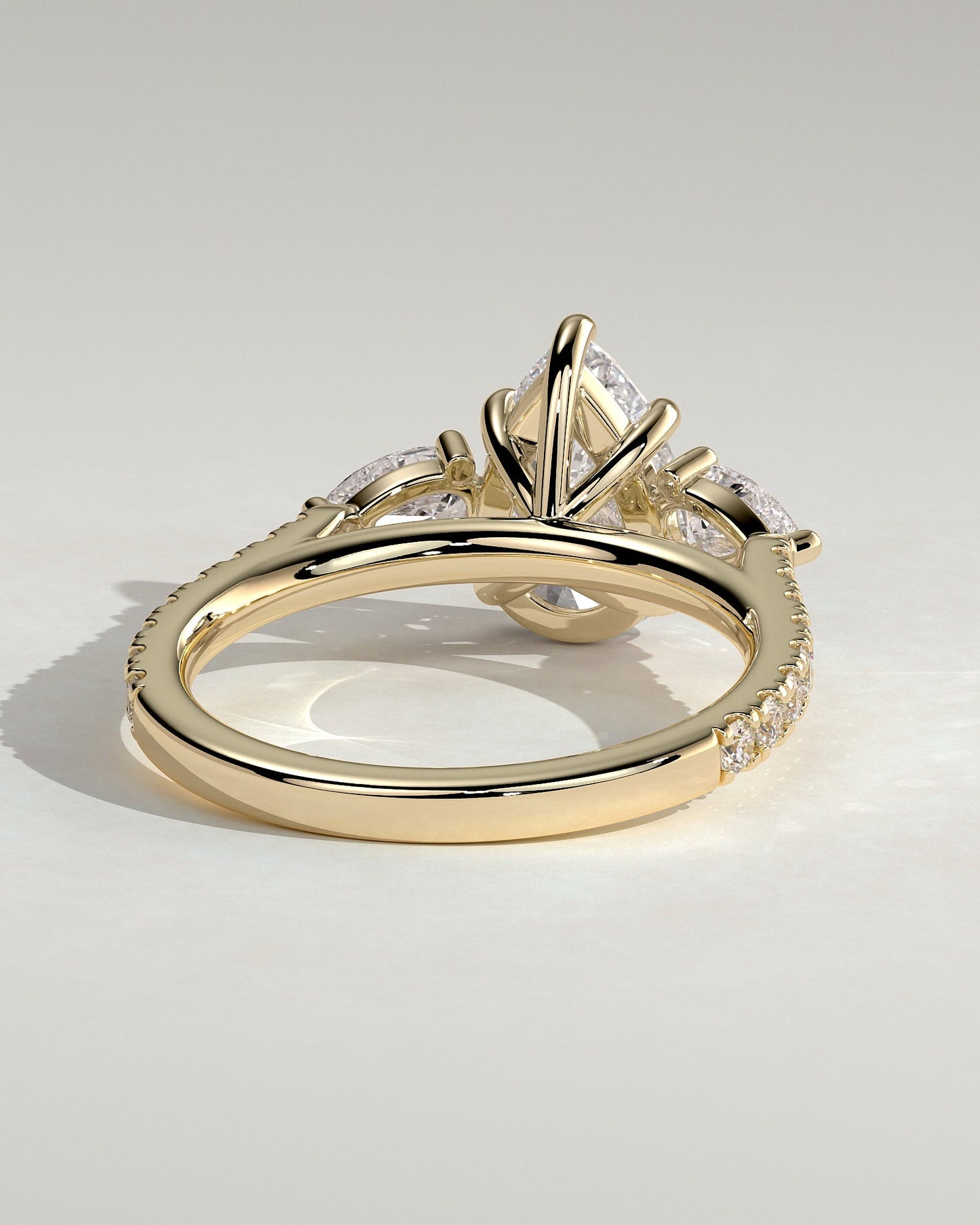 Round Halo, Pave & Split Shank Engagement Ring – 1.93 CT Lab Grown Diamond