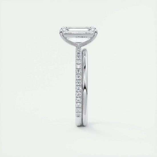 2 CT Emerald Solitaire CVD F/VS1 Diamond Engagement Ring 5