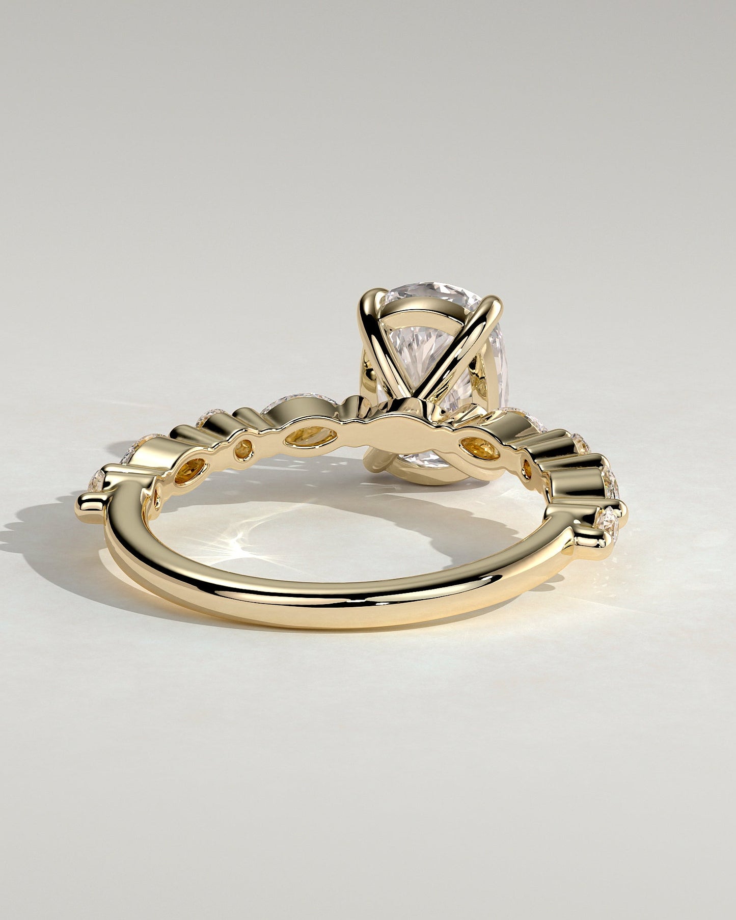 Round Halo, Pave & Split Shank Engagement Ring – 1.93 CT Lab Grown Diamond