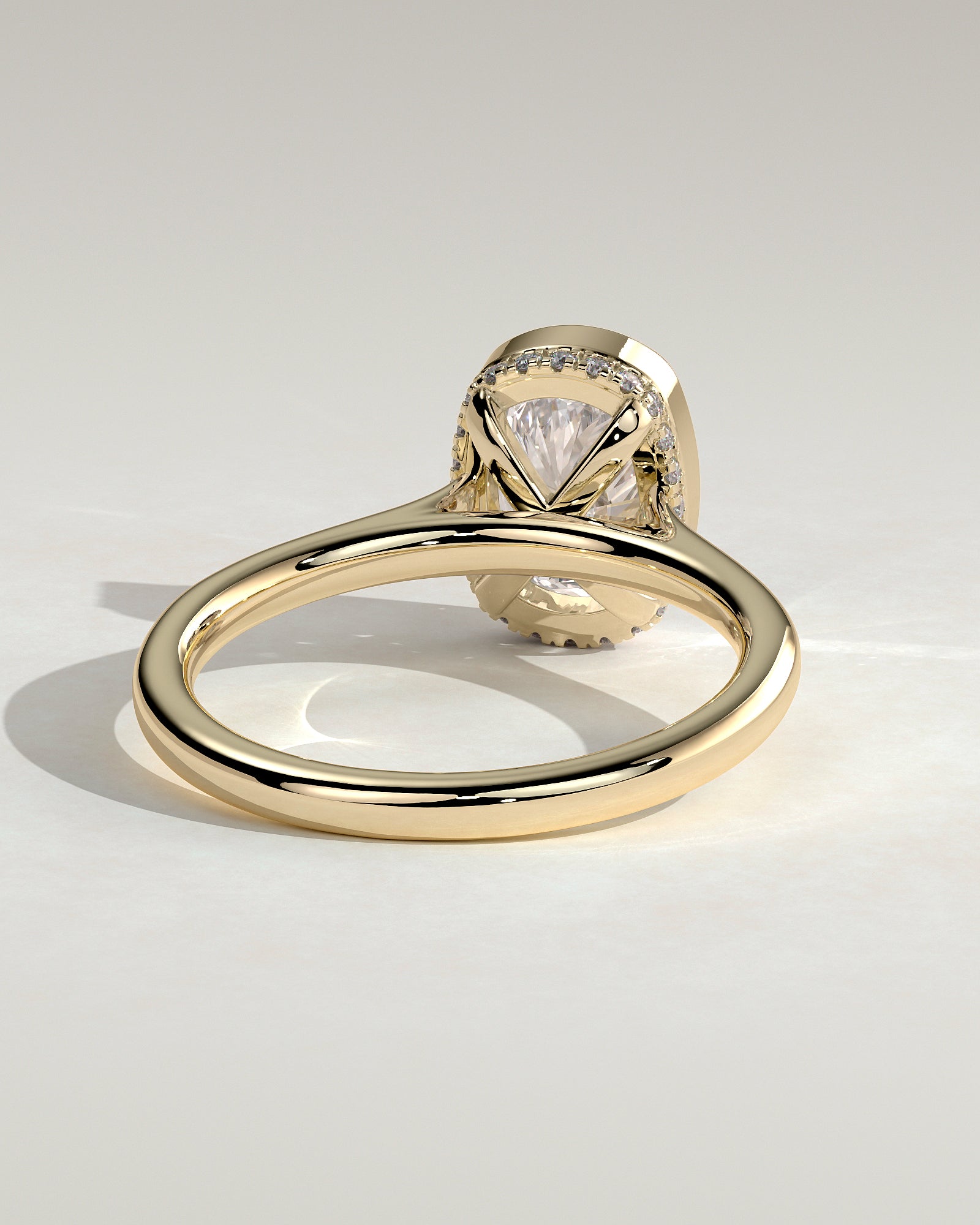 Round Halo, Pave & Split Shank Engagement Ring – 1.93 CT Lab Grown Diamond