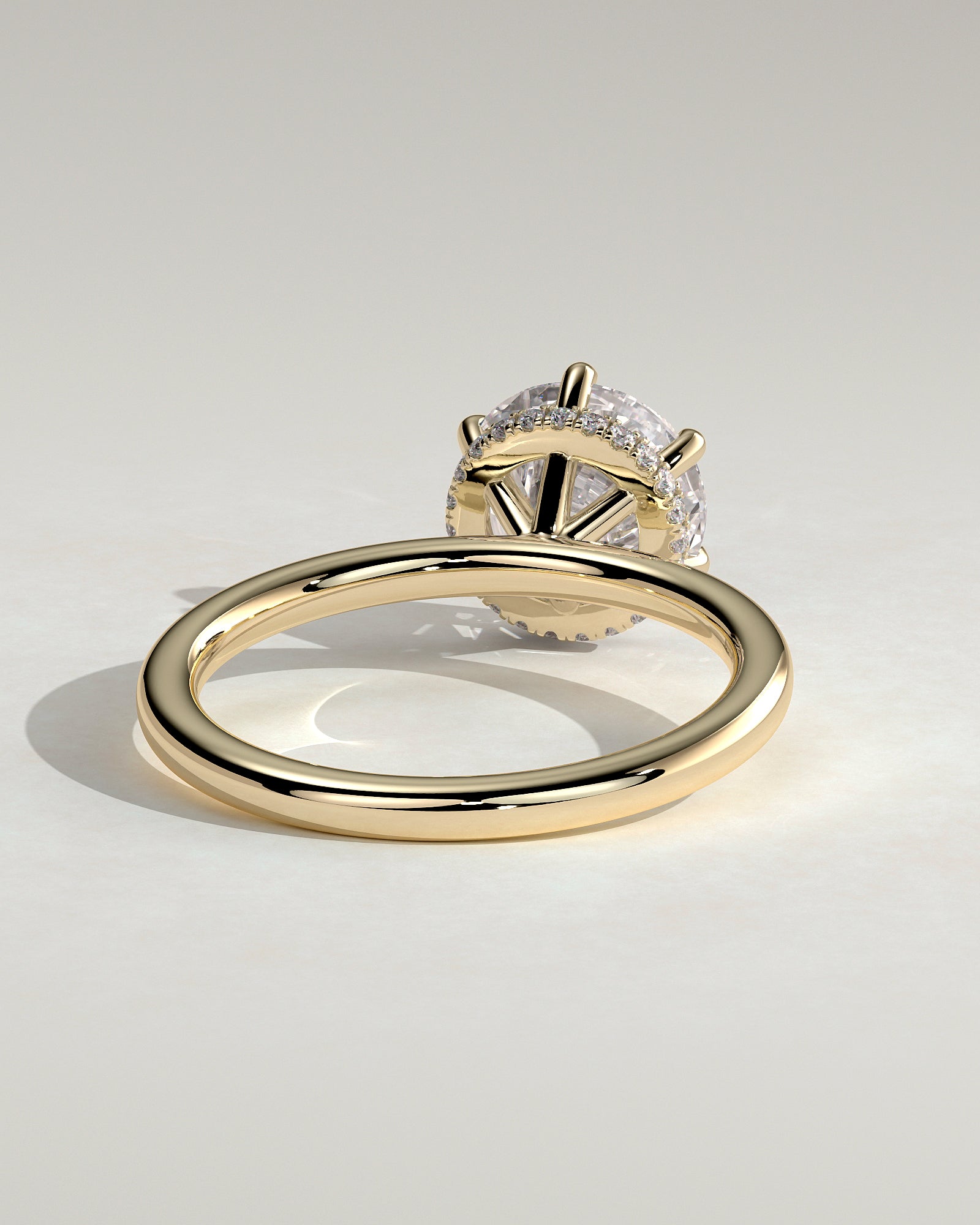 Round Halo, Pave & Split Shank Engagement Ring – 1.93 CT Lab Grown Diamond