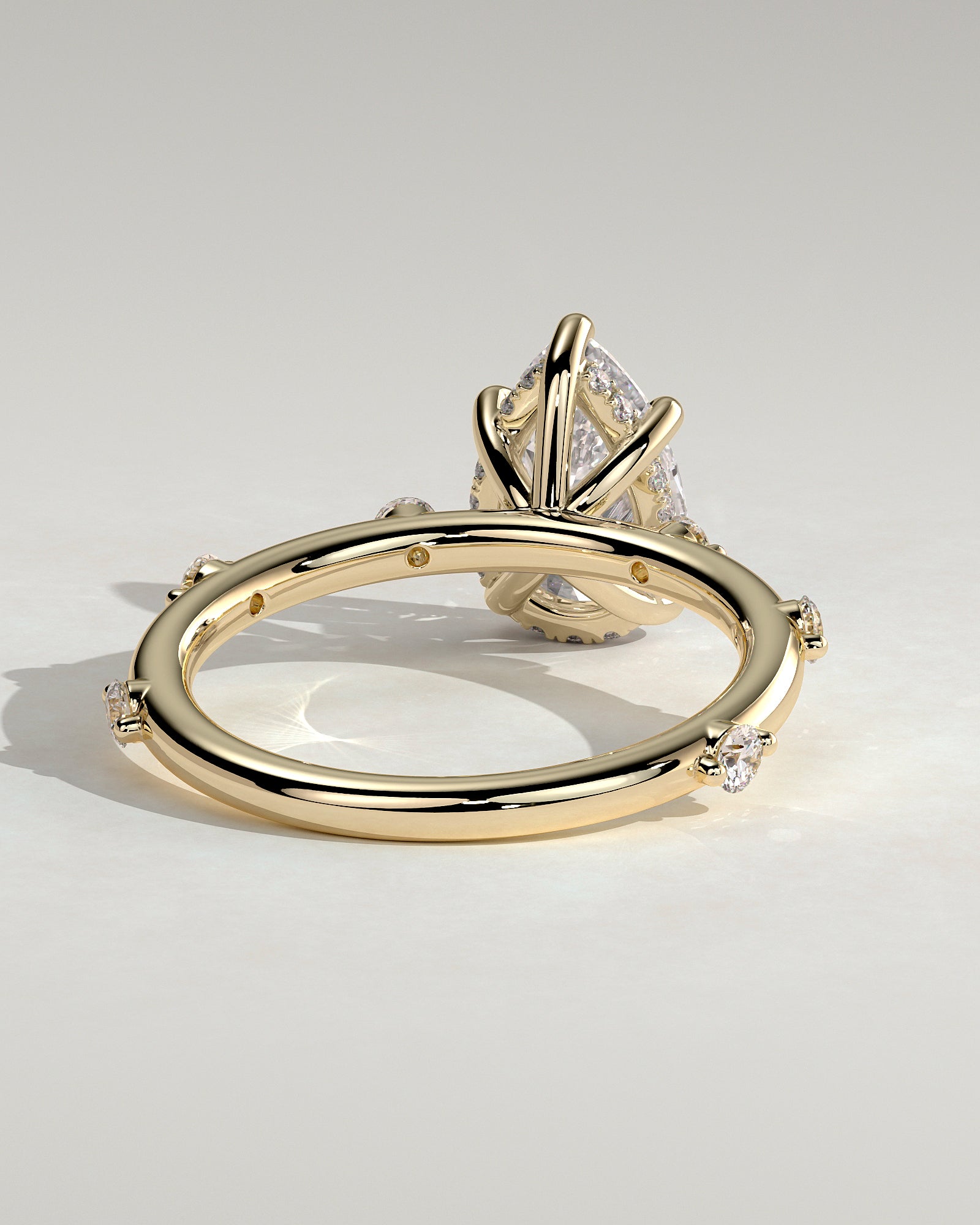 Round Halo, Pave & Split Shank Engagement Ring – 1.93 CT Lab Grown Diamond