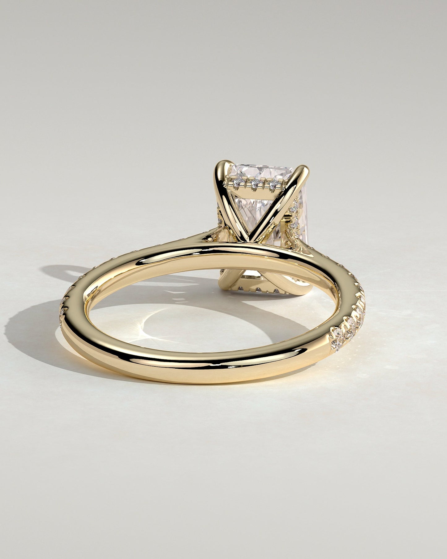 Round Halo, Pave & Split Shank Engagement Ring – 1.93 CT Lab Grown Diamond
