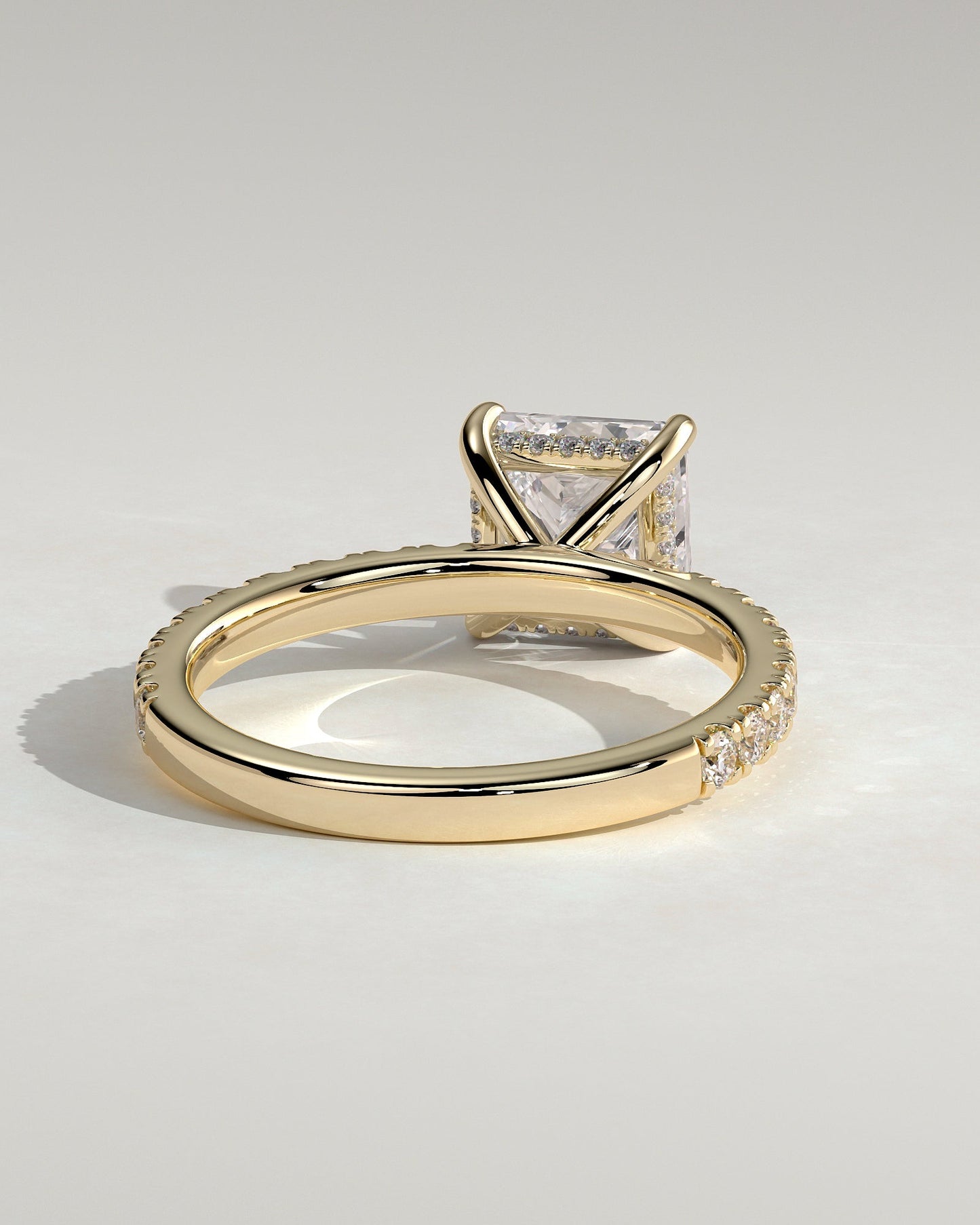 Round Halo, Pave & Split Shank Engagement Ring – 1.93 CT Lab Grown Diamond