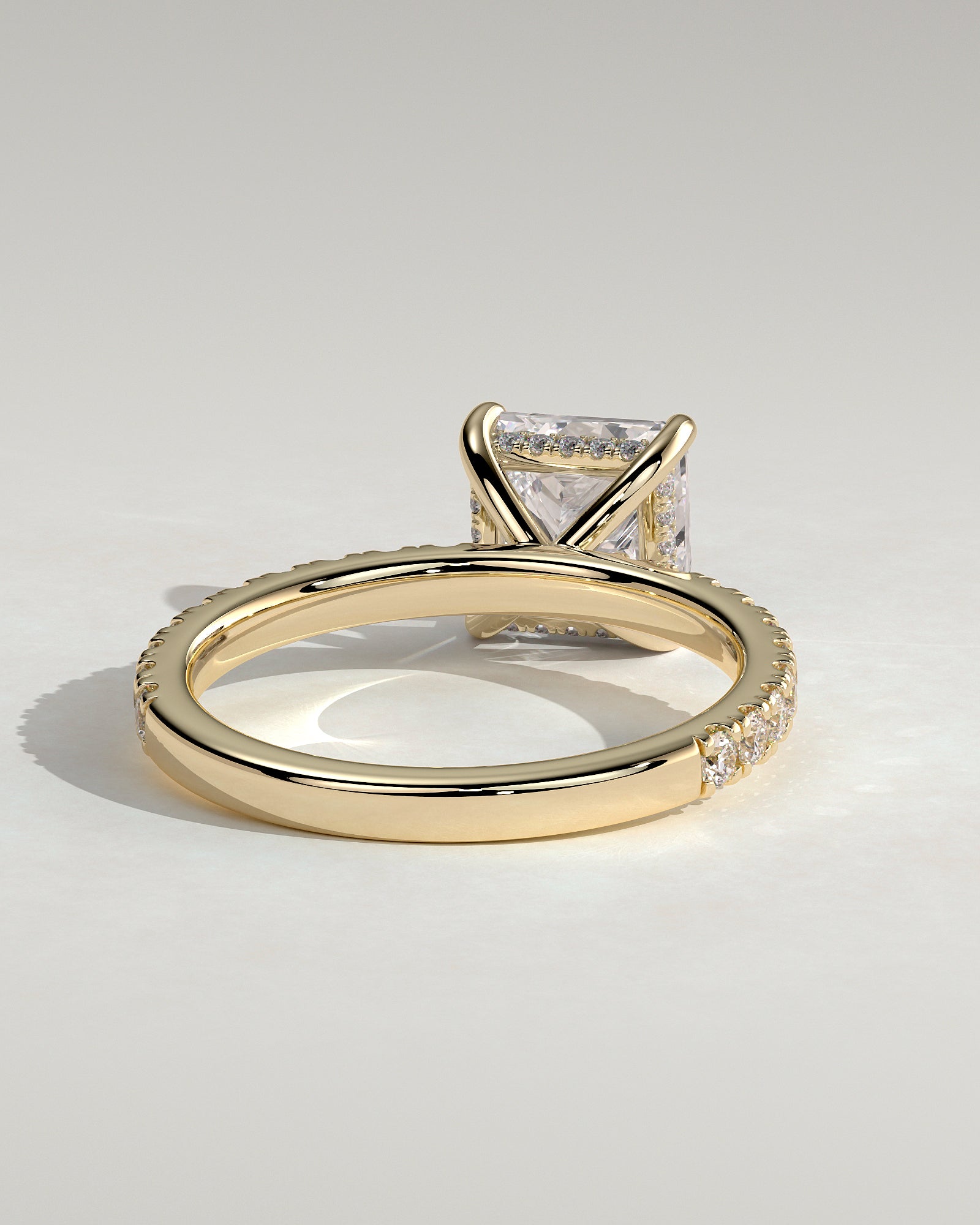Round Halo, Pave & Split Shank Engagement Ring – 1.93 CT Lab Grown Diamond