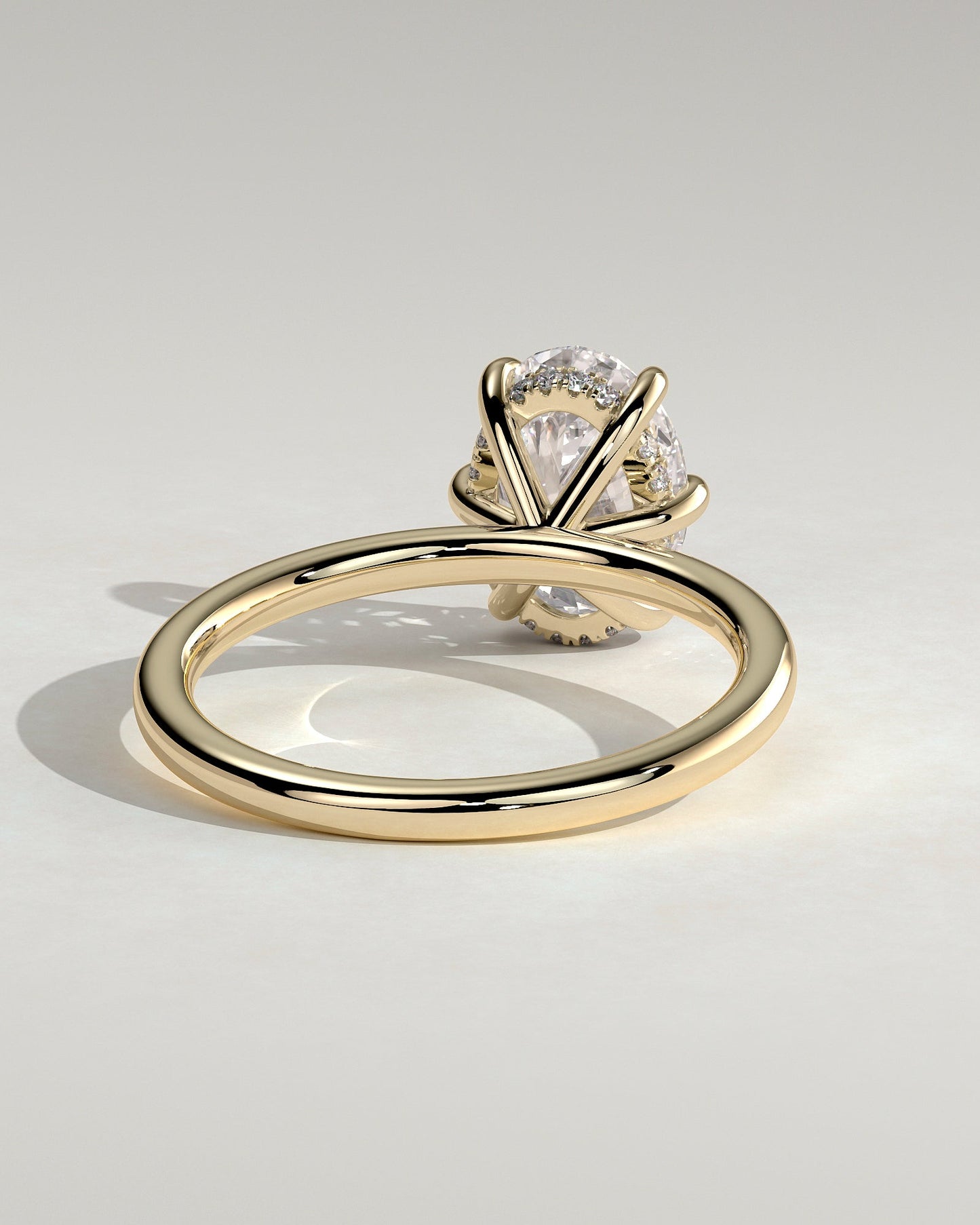Round Halo, Pave & Split Shank Engagement Ring – 1.93 CT Lab Grown Diamond