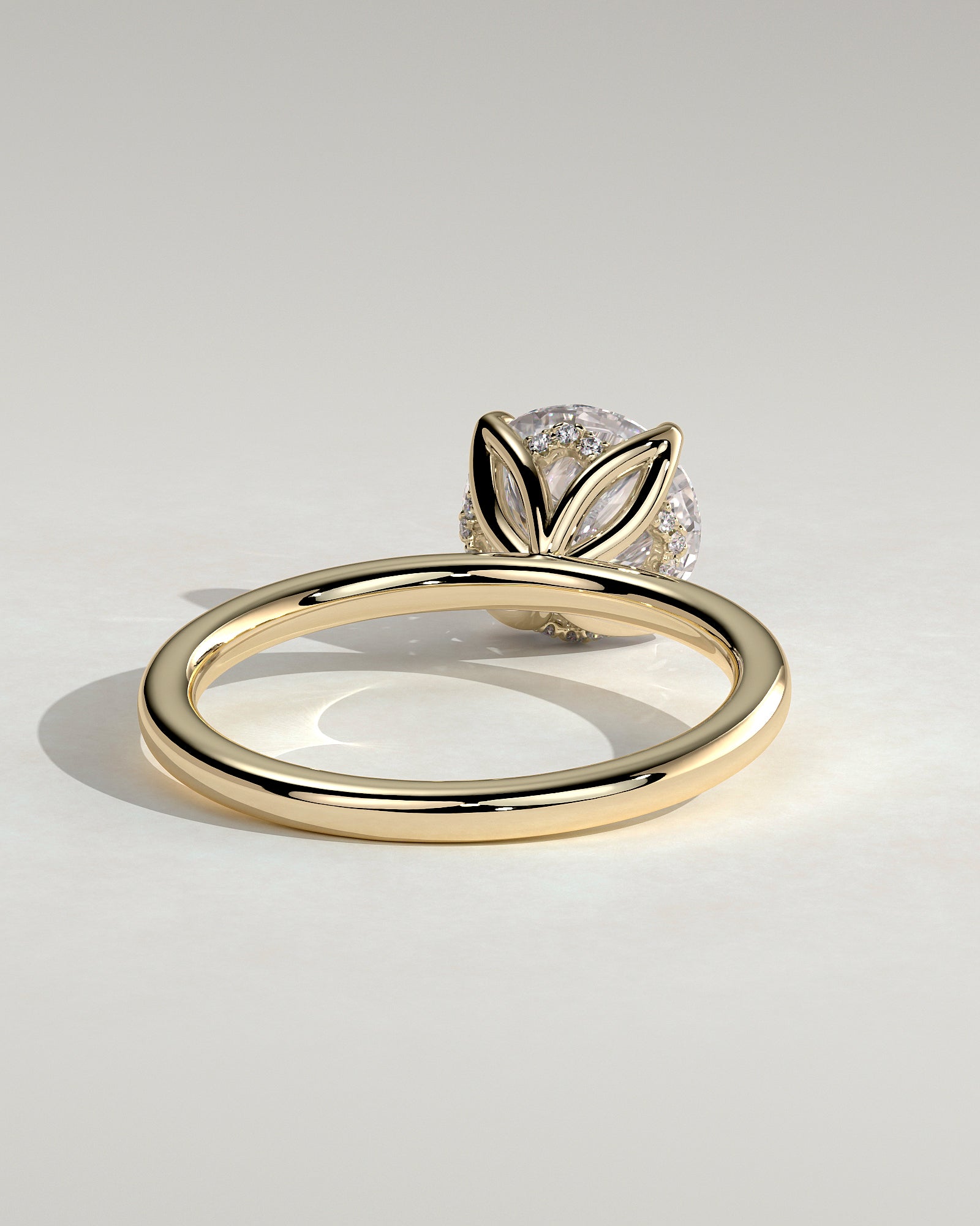 Round Halo, Pave & Split Shank Engagement Ring – 1.93 CT Lab Grown Diamond