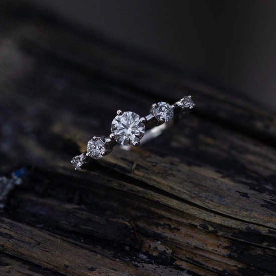 0.80 CT Round Dainty CVD EF/VS Diamond Wedding Band 3