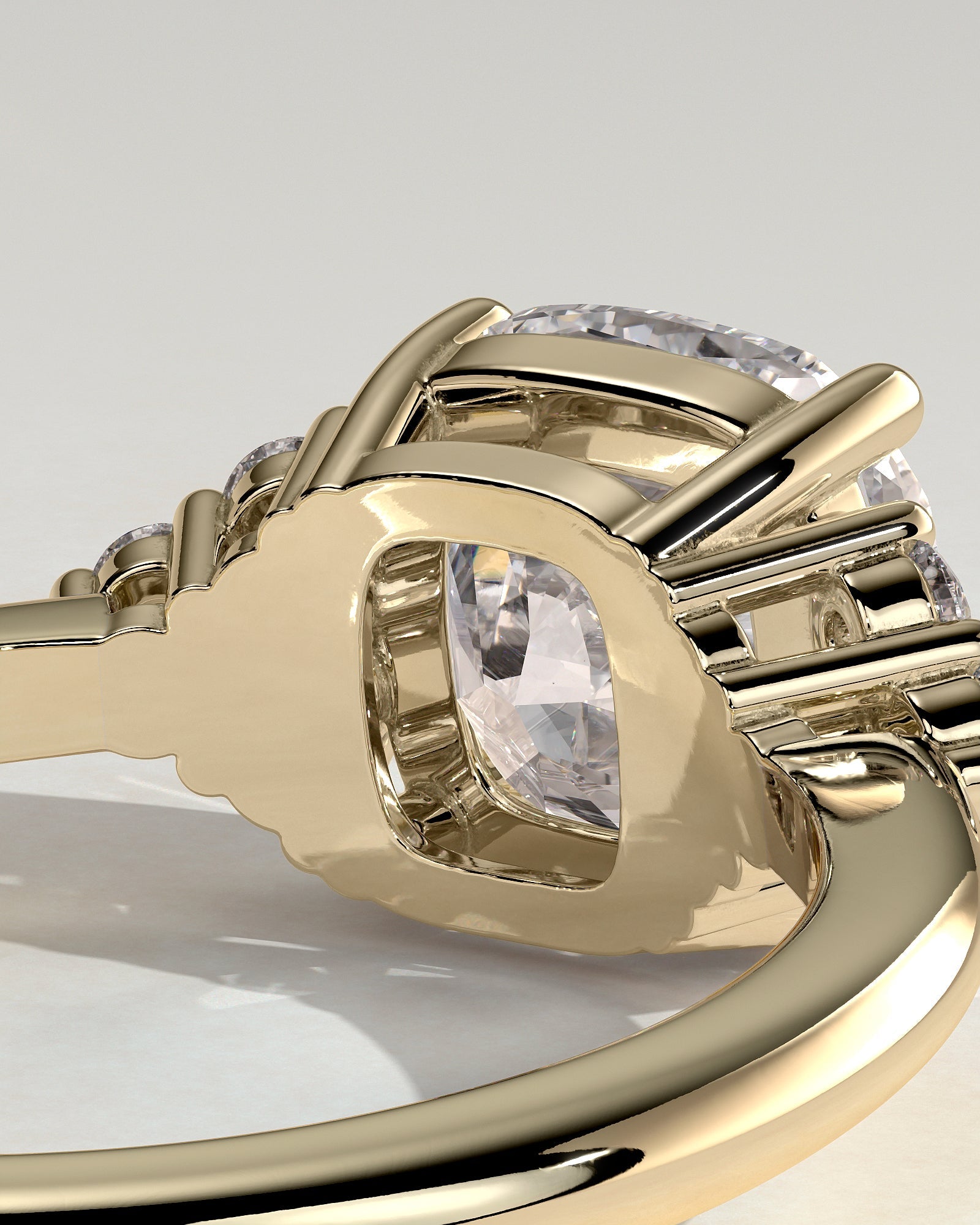 Round Halo, Pave & Split Shank Engagement Ring – 1.93 CT Lab Grown Diamond