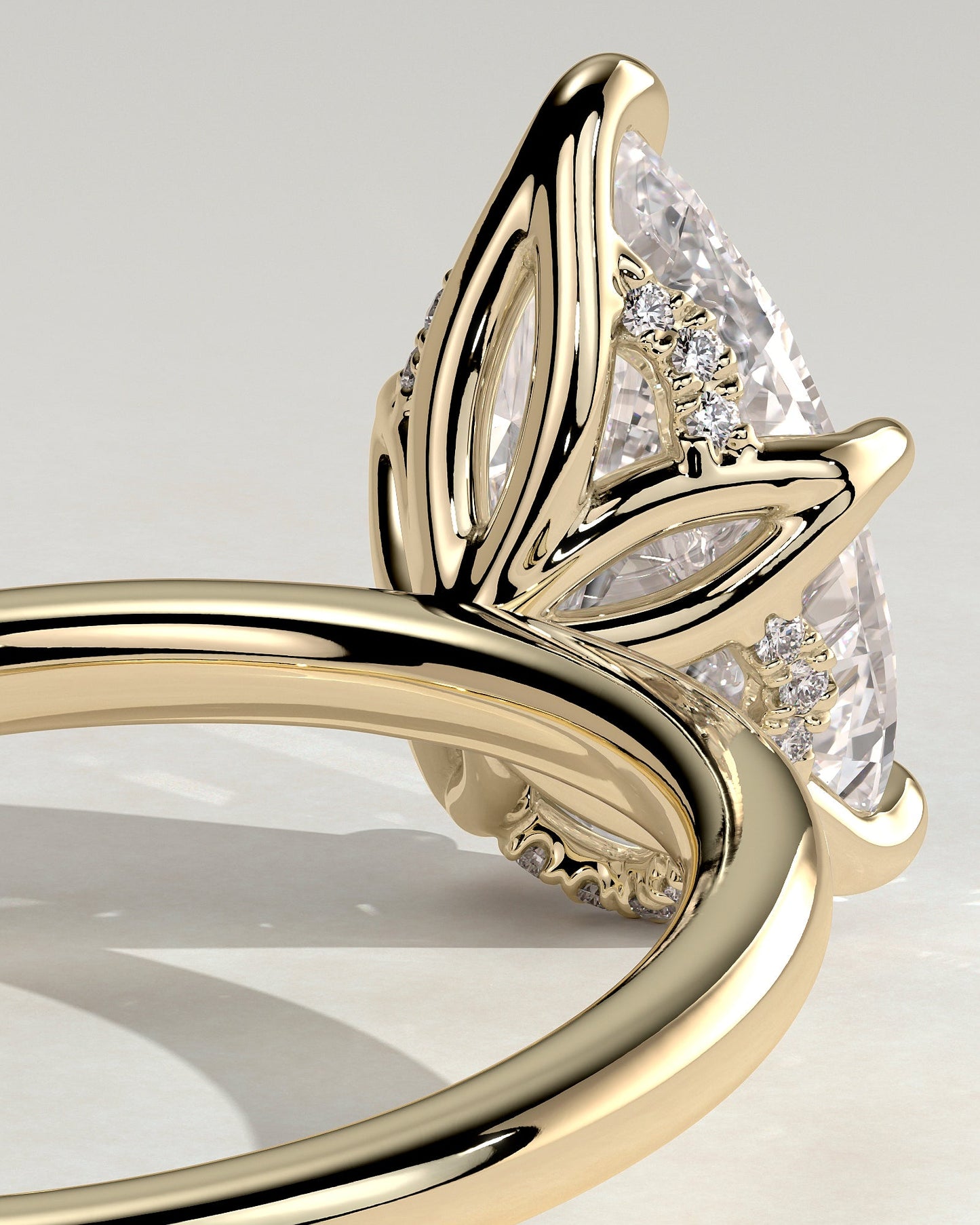 Round Halo, Pave & Split Shank Engagement Ring – 1.93 CT Lab Grown Diamond