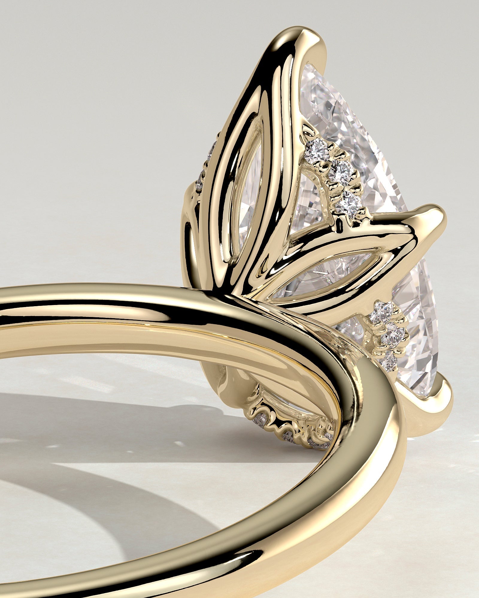 Round Halo, Pave & Split Shank Engagement Ring – 1.93 CT Lab Grown Diamond