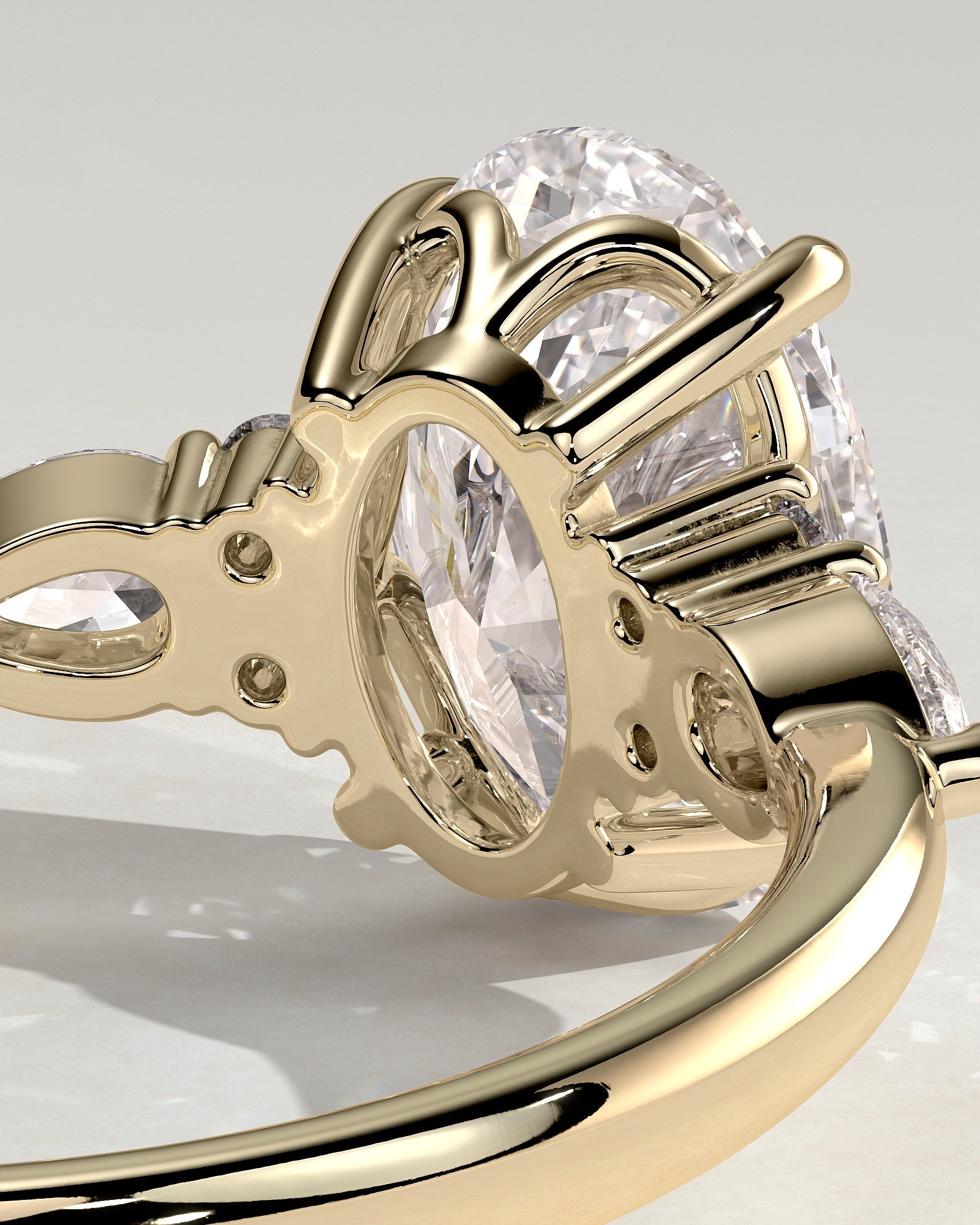 Round Halo, Pave & Split Shank Engagement Ring – 1.93 CT Lab Grown Diamond