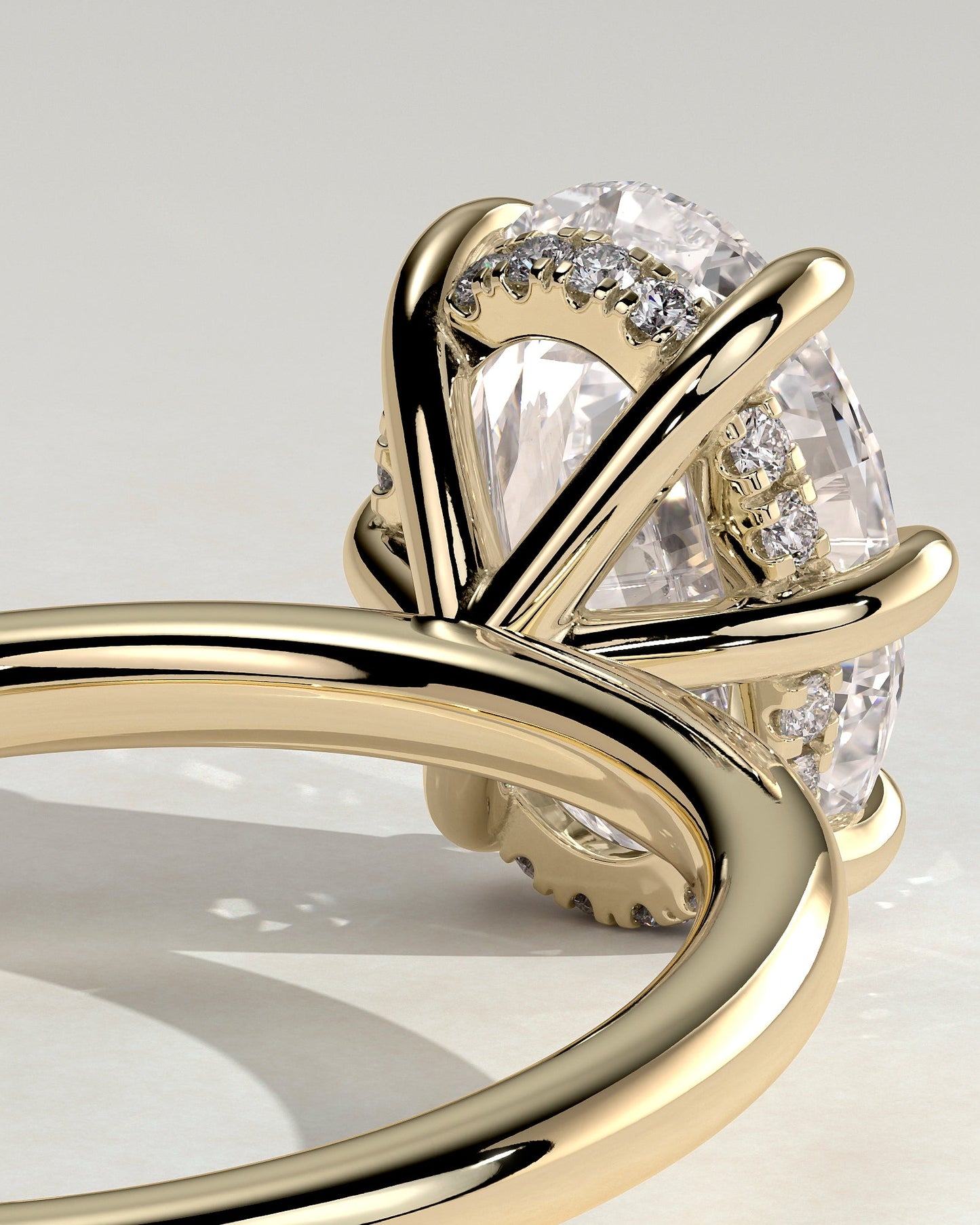 Round Halo, Pave & Split Shank Engagement Ring – 1.93 CT Lab Grown Diamond