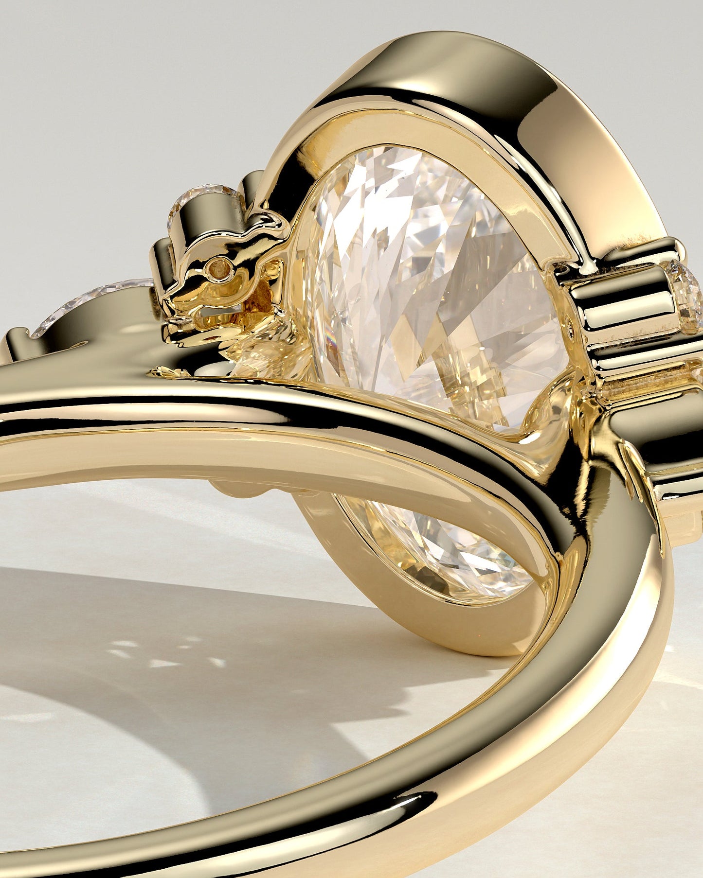 Round Halo, Pave & Split Shank Engagement Ring – 1.93 CT Lab Grown Diamond
