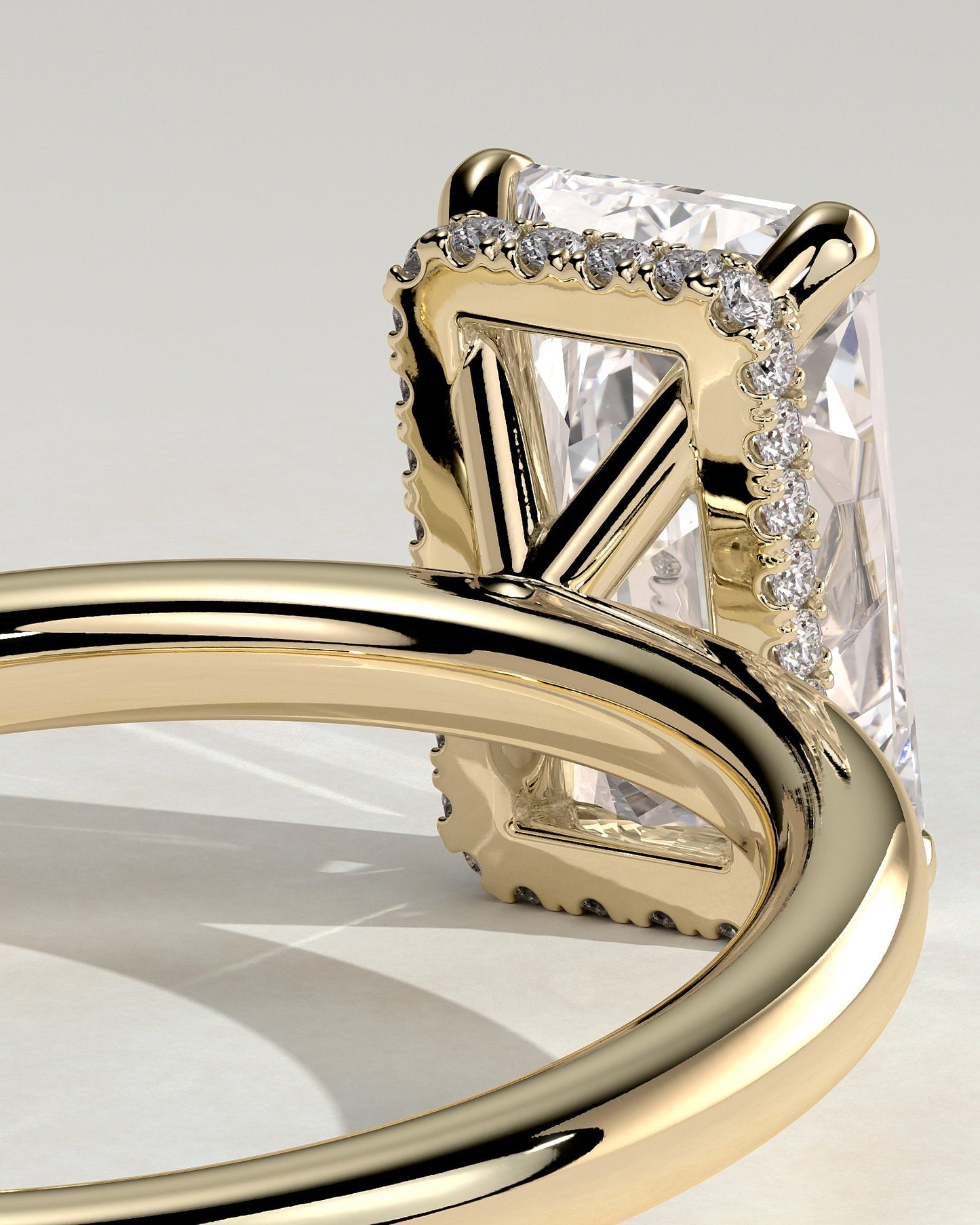 Round Halo, Pave & Split Shank Engagement Ring – 1.93 CT Lab Grown Diamond