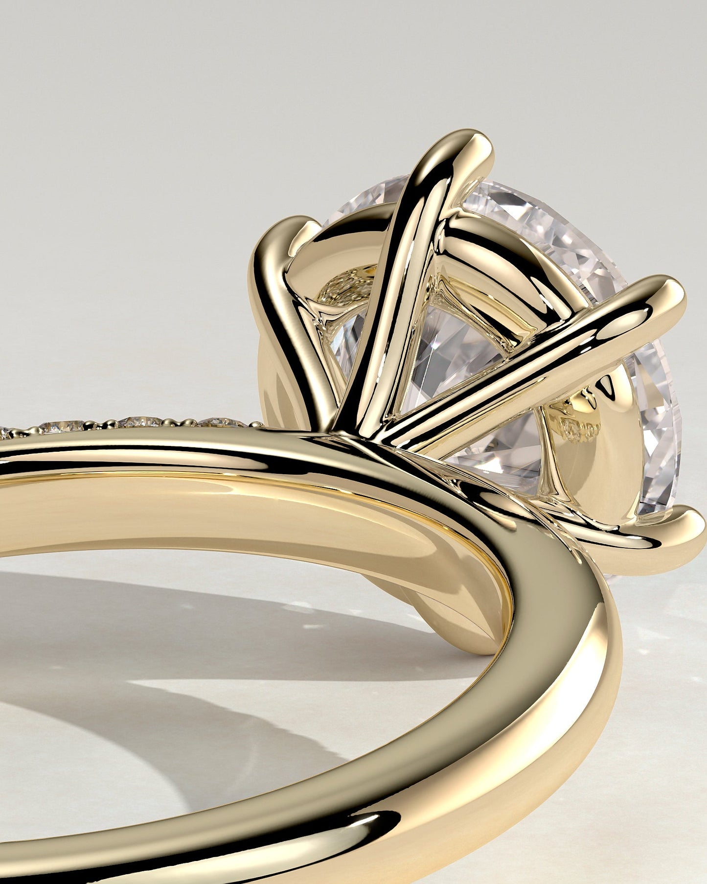 Round Halo, Pave & Split Shank Engagement Ring – 1.93 CT Lab Grown Diamond