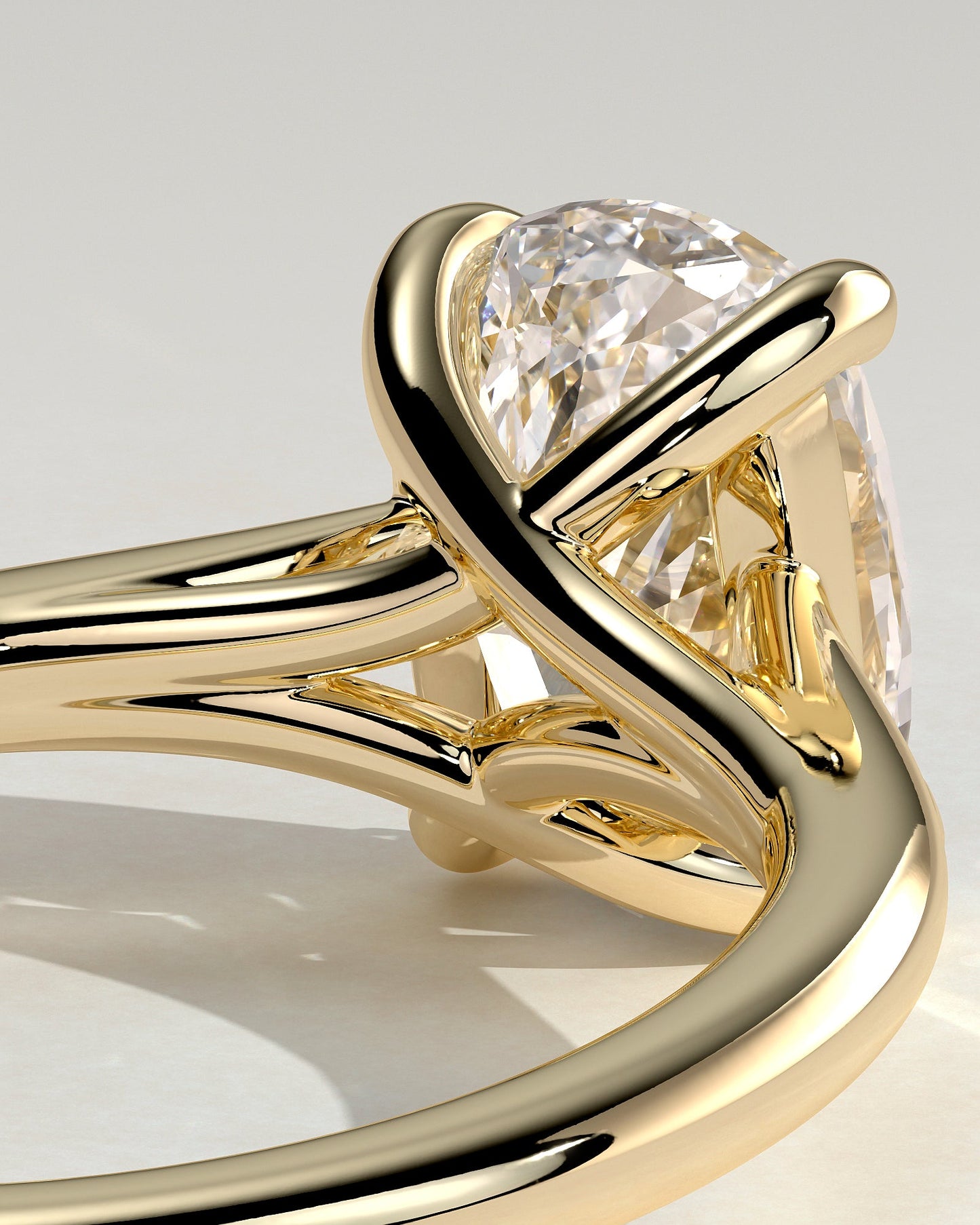Round Halo, Pave & Split Shank Engagement Ring – 1.93 CT Lab Grown Diamond