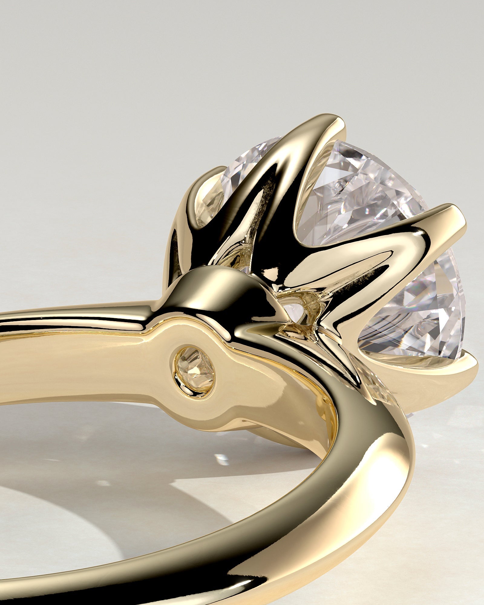 Round Halo, Pave & Split Shank Engagement Ring – 1.93 CT Lab Grown Diamond