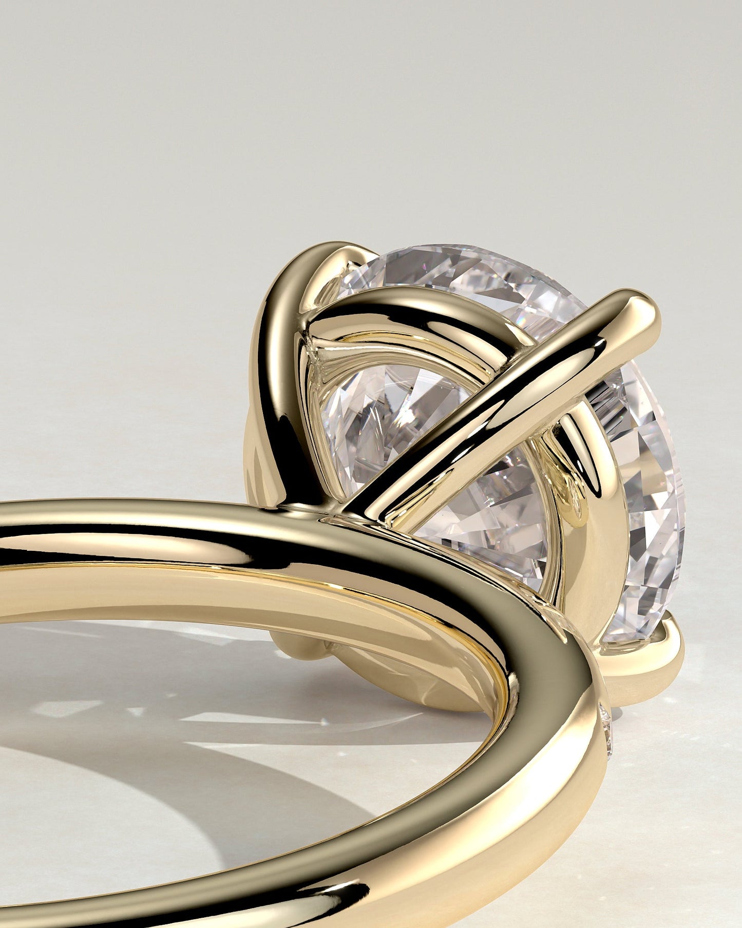 Round Halo, Pave & Split Shank Engagement Ring – 1.93 CT Lab Grown Diamond