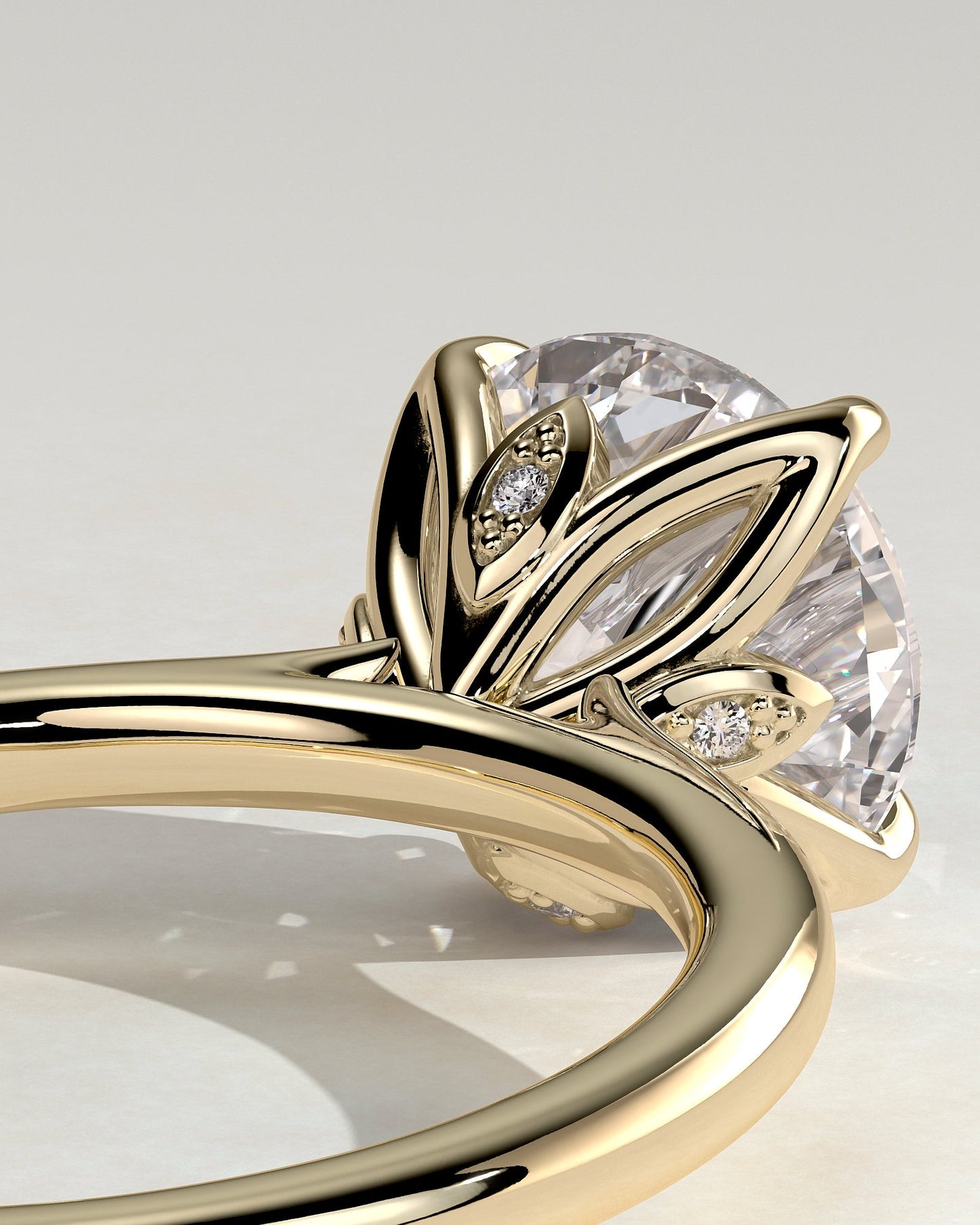 Round Halo, Pave & Split Shank Engagement Ring – 1.93 CT Lab Grown Diamond