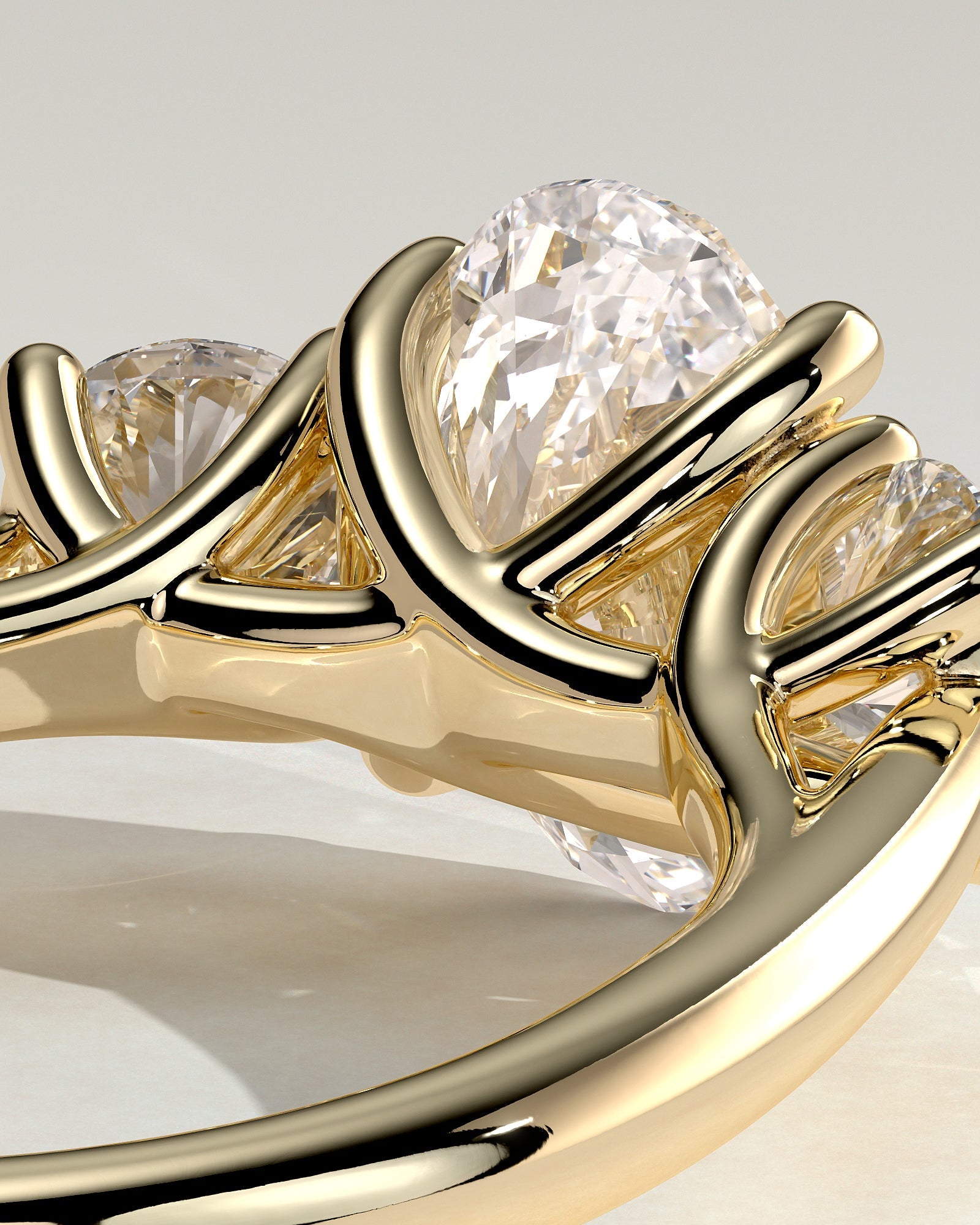 Round Halo, Pave & Split Shank Engagement Ring – 1.93 CT Lab Grown Diamond