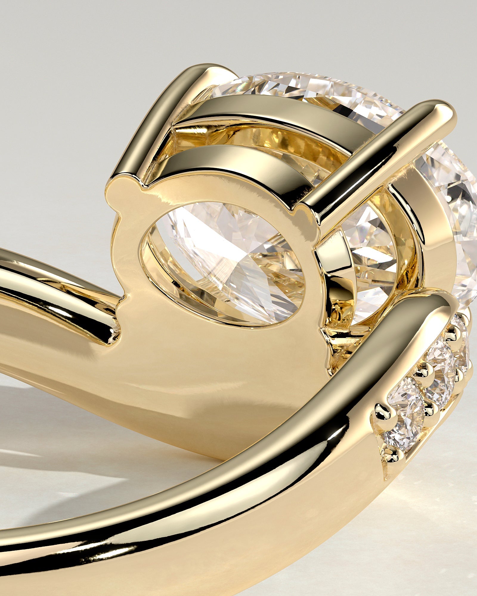 Round Halo, Pave & Split Shank Engagement Ring – 1.93 CT Lab Grown Diamond