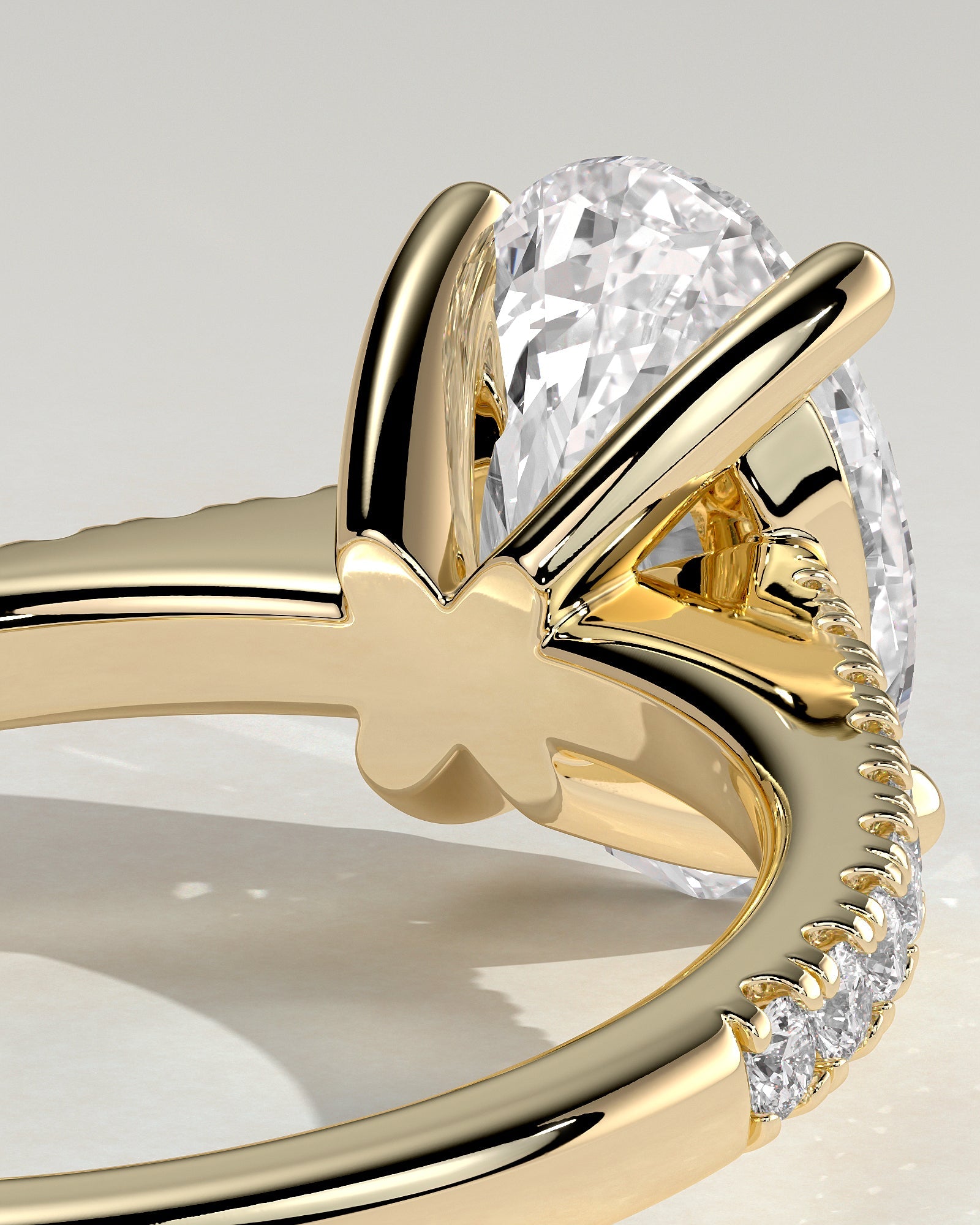 Round Halo, Pave & Split Shank Engagement Ring – 1.93 CT Lab Grown Diamond