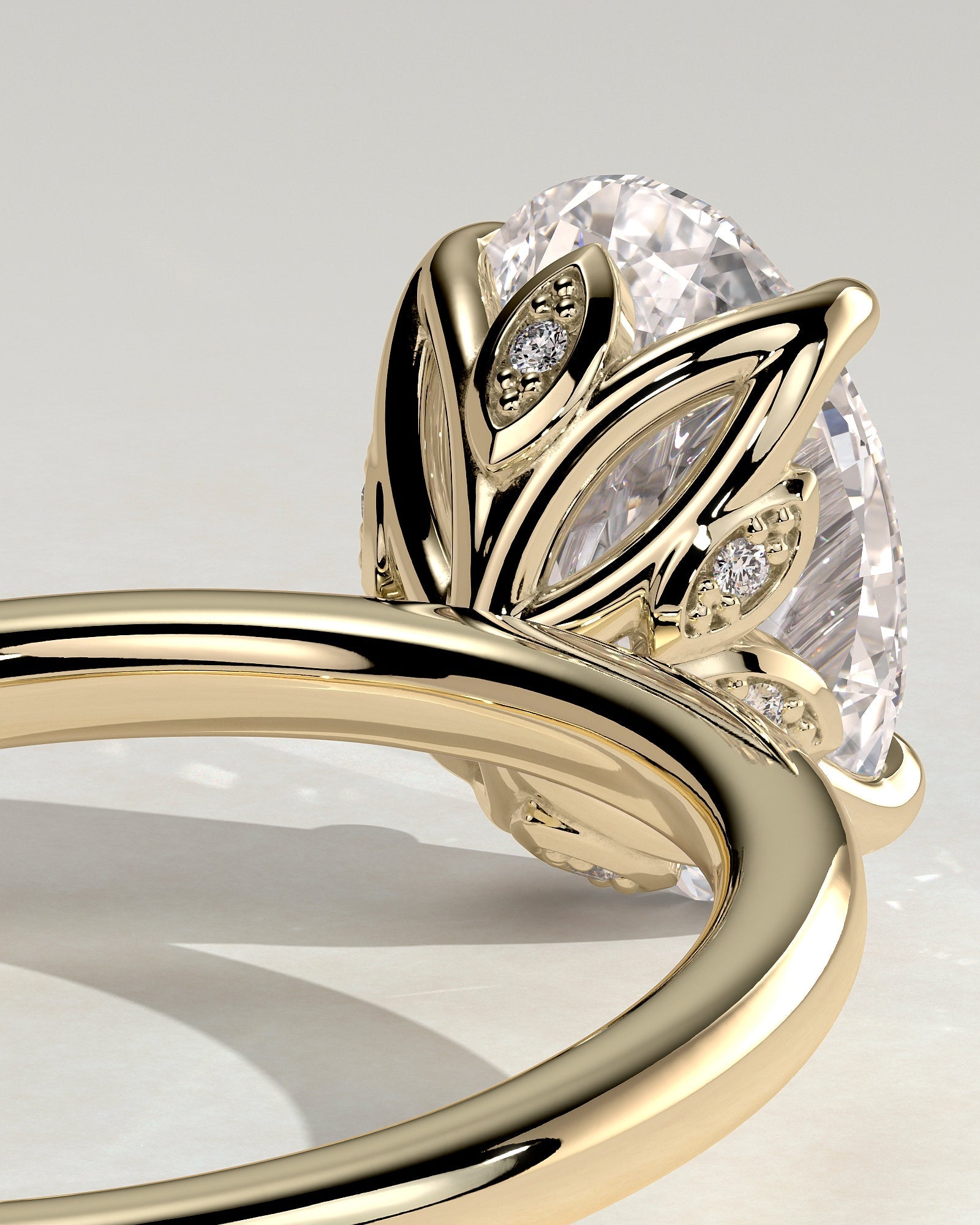 Round Halo, Pave & Split Shank Engagement Ring – 1.93 CT Lab Grown Diamond
