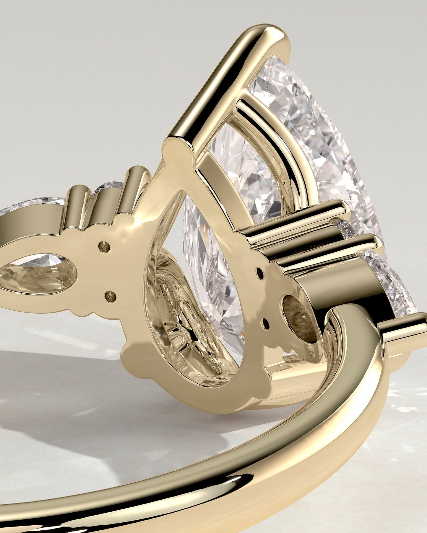 Round Halo, Pave & Split Shank Engagement Ring – 1.93 CT Lab Grown Diamond